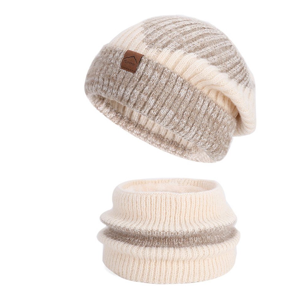 Cachito Mütze & Schal Herbst Winter Schal und Mütze Set 55-60CM Wintermütze Strickmütze mit Schal Damen Warme Mütze Beanie – Bild 2 von 4