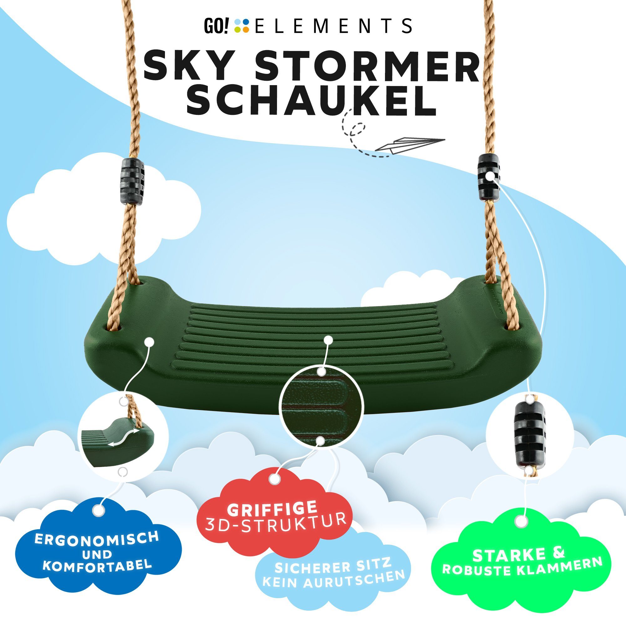 GO!elements Einzelschaukel Sky Stormer, Schaukel Garten günstig online kaufen
