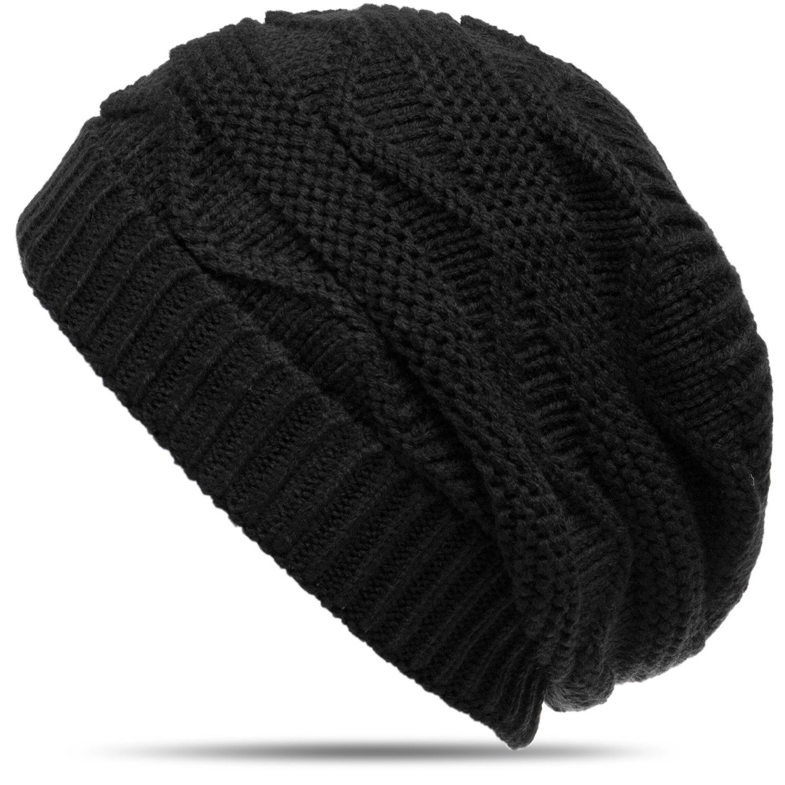 Caspar Beanie MU115 grob gestrickte Damen Winter Mütze