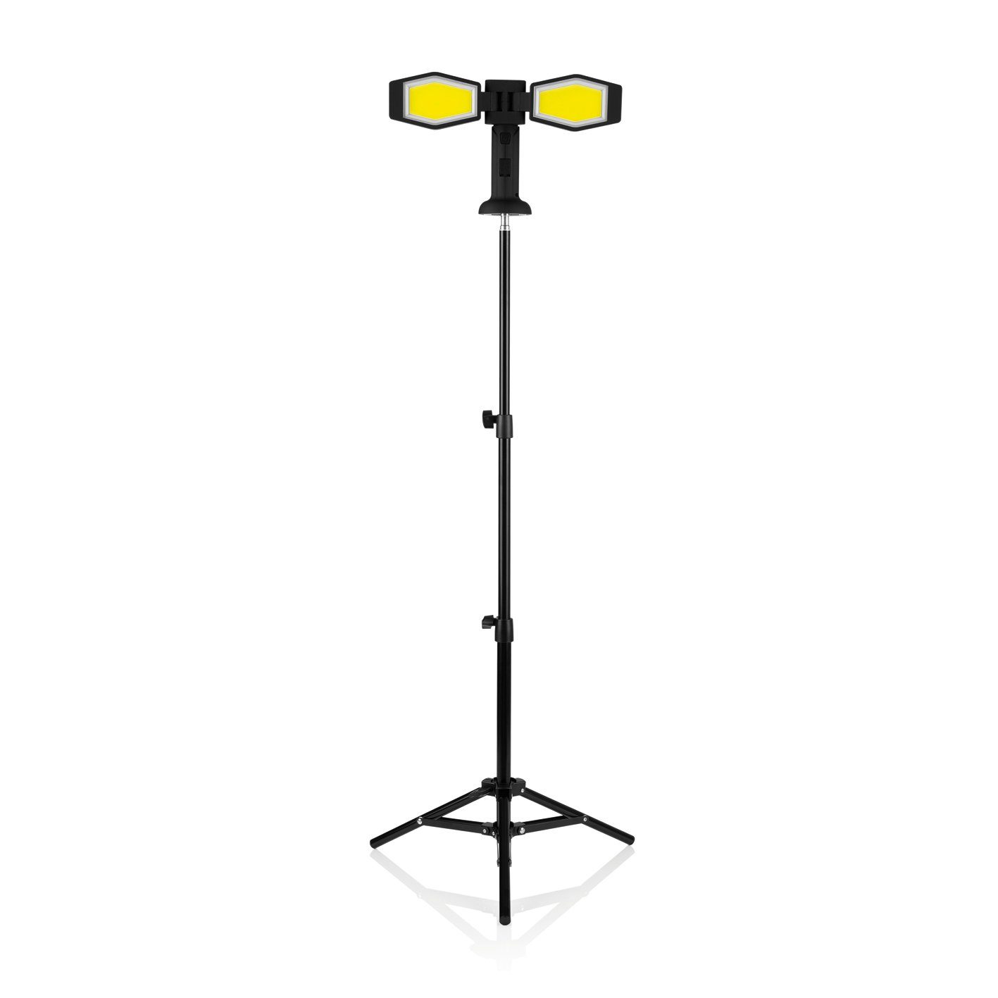MAXXMEE LED Baustrahler LED-Strahler Universal - Flutlich - Scheinwerfer -  Doppelstrahler -3 Leuchtmodi schwarz