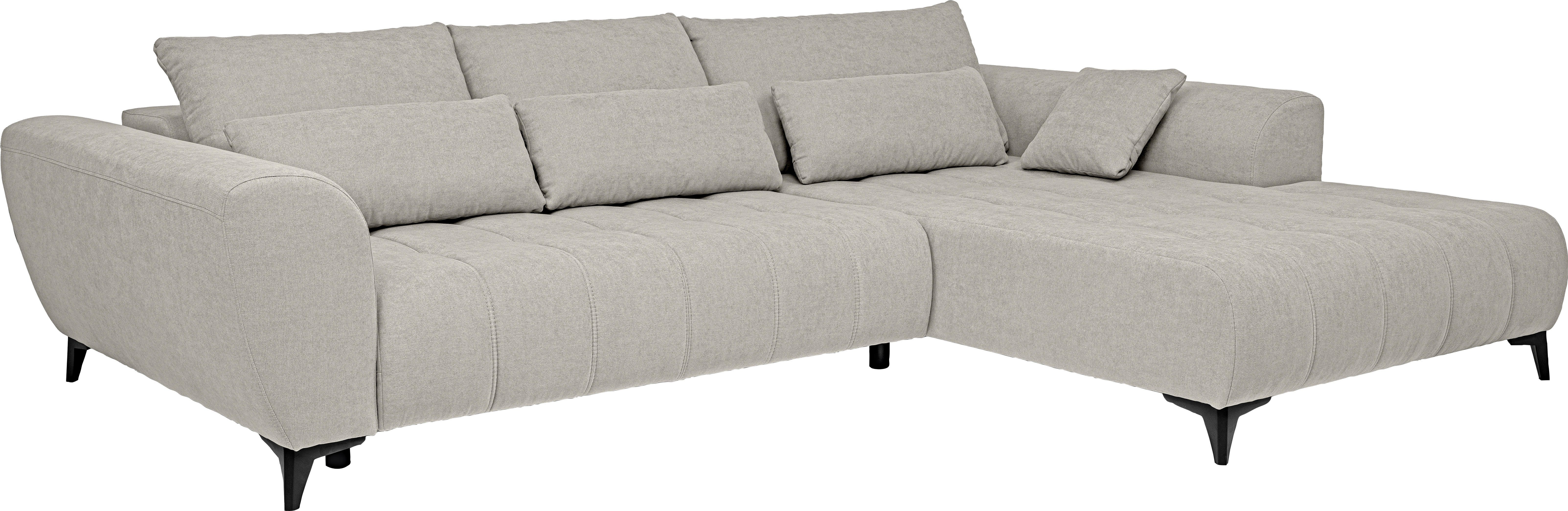WERK2 Ecksofa Garay inkl. elektr. Sitztiefenverstellung, bodenfrei, viel Platz, Luxus-Microfaser, L-Form, XXL, elektrische Sitztiefenverstellung – Bild 4 von 5
