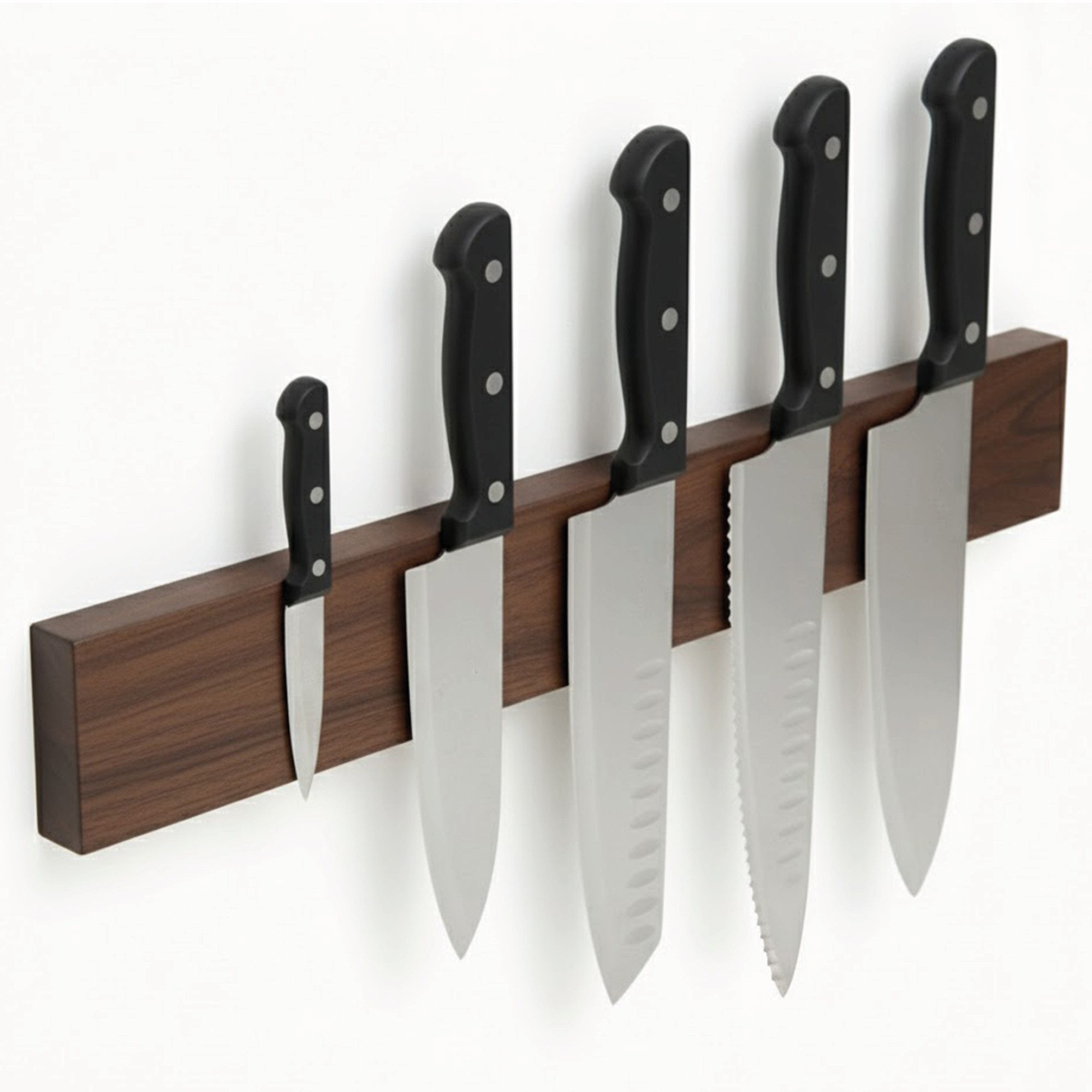 Kibun Wand-Magnet Messer-Leiste Magnetleiste aus Holz 40 cm Messerhalter (1tlg), Werkzeug Wandhalter für Küchenorganisation inkl. Montagematerial