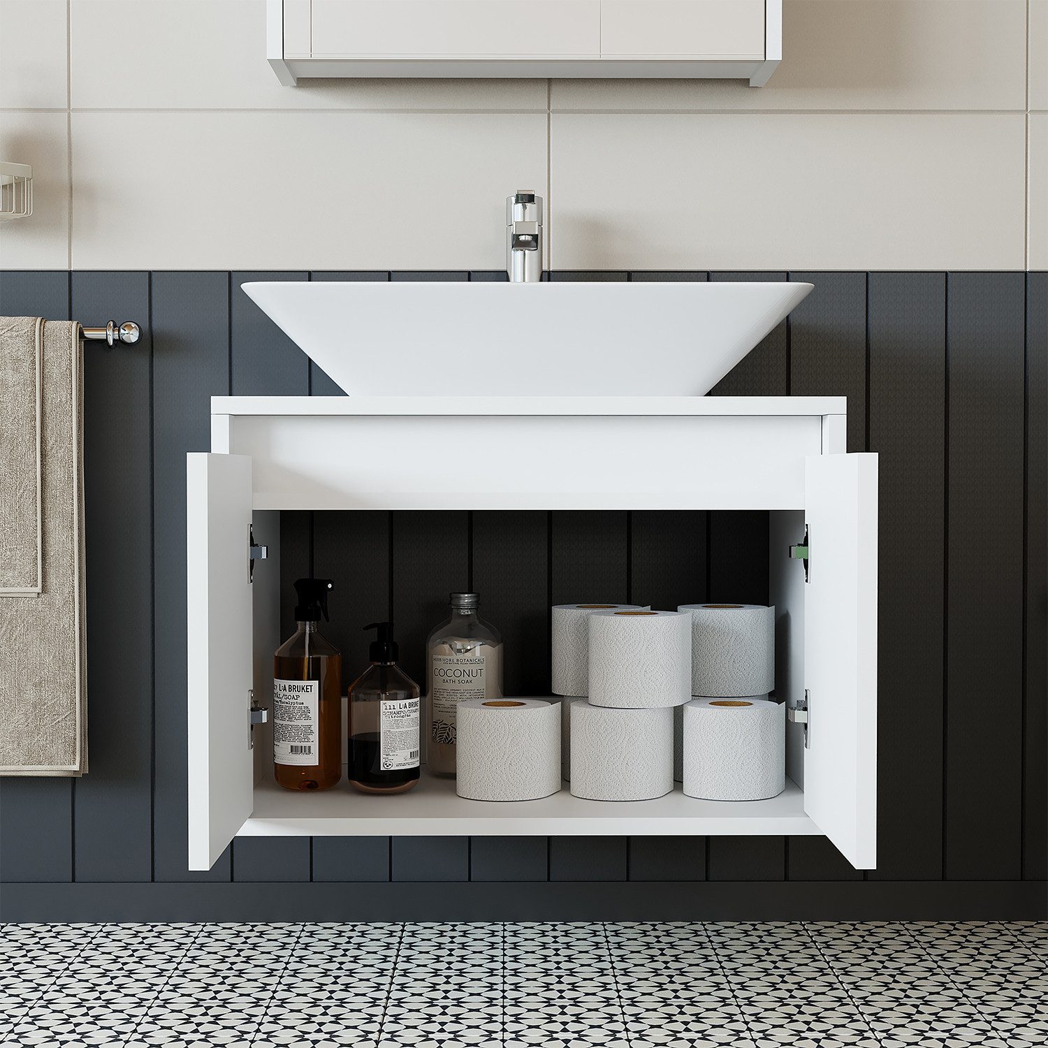 Roomart Badmöbel-Set ATL-2TLG-65, (Waschtisch mit unterschrank günstig online kaufen