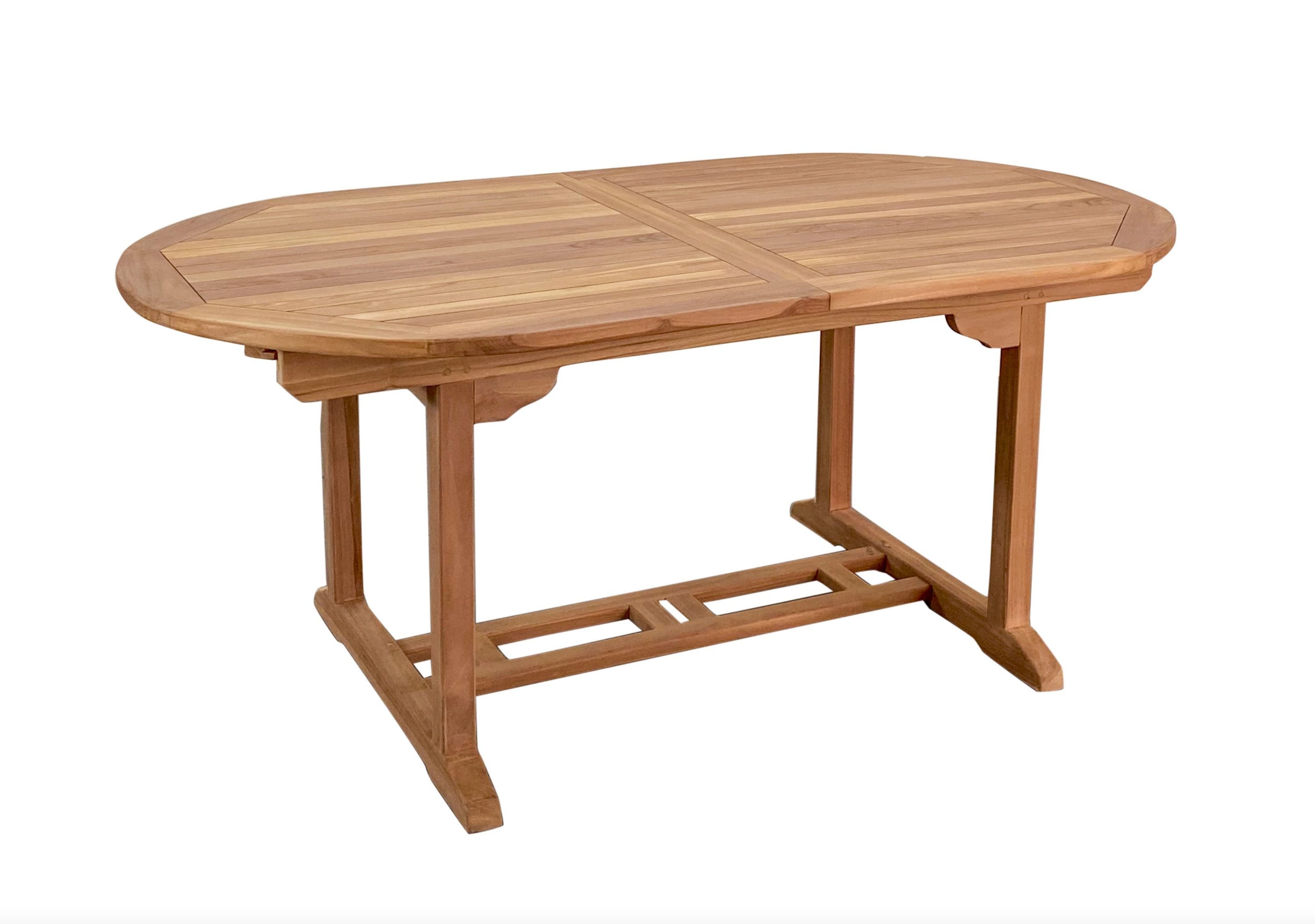 LC Garden Gartentisch »Kuta« Gartentisch oval 180/240x100cm Teakholz Ausziehtisch mit