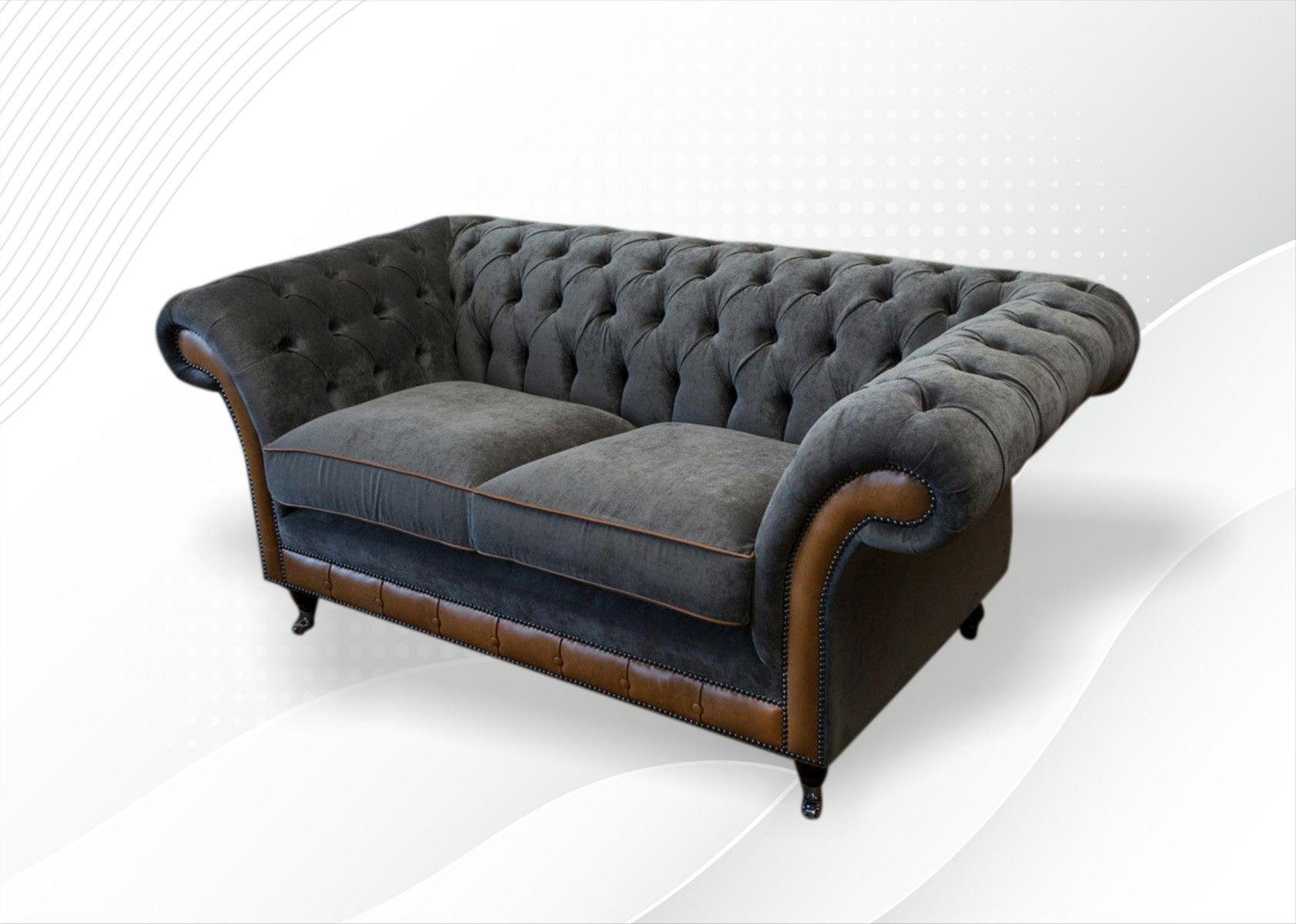JVmoebel Chesterfield 185 Chesterfield-Sofa, Sitzer Design Sofa 2 Couch cm