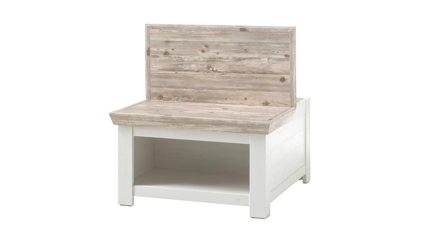 Möbel Akut Couchtisch Couchtisch Florenz Wohnzimmertisch in Oslo Pinie weiß 86x86 cm