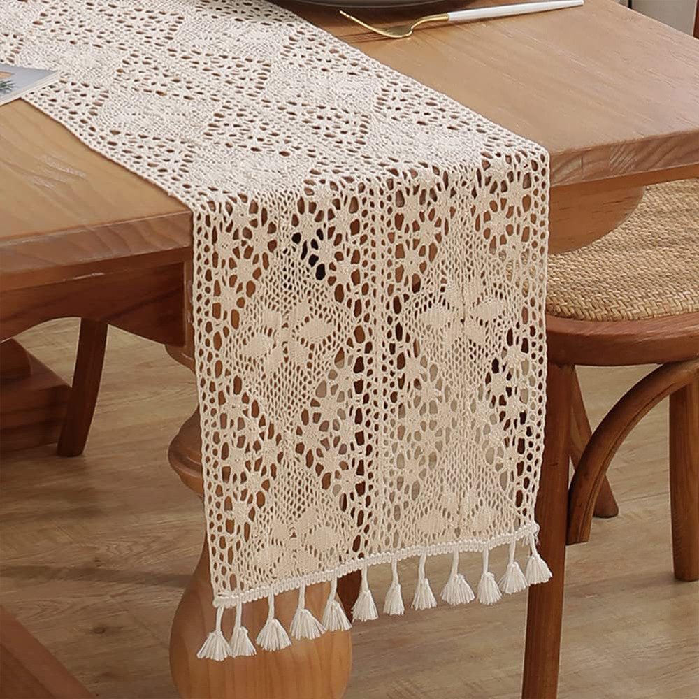 NUODWELL Tischläufer Tischläufer Boho, Hochzeit Tischdecke, günstig online kaufen