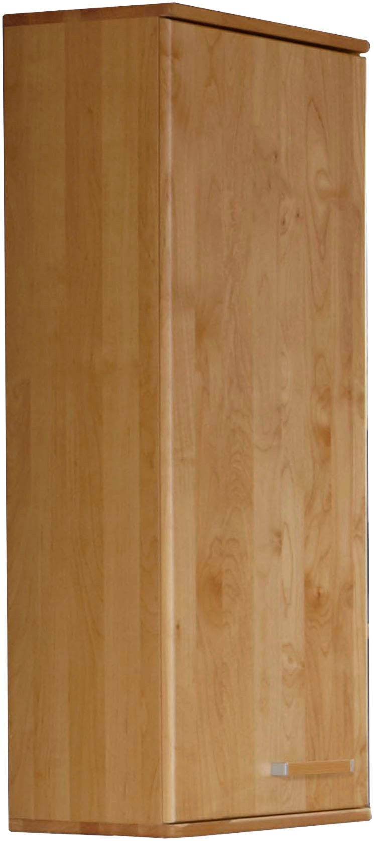 WIEMANN Hängeschrank Lausanne, Wandschrank, Wandregal, teilmassiv Erle (40 x 123 x 30 cm (B/H/T), MADE IN GERMANY) Front aus Massivholz, Türanschlag links