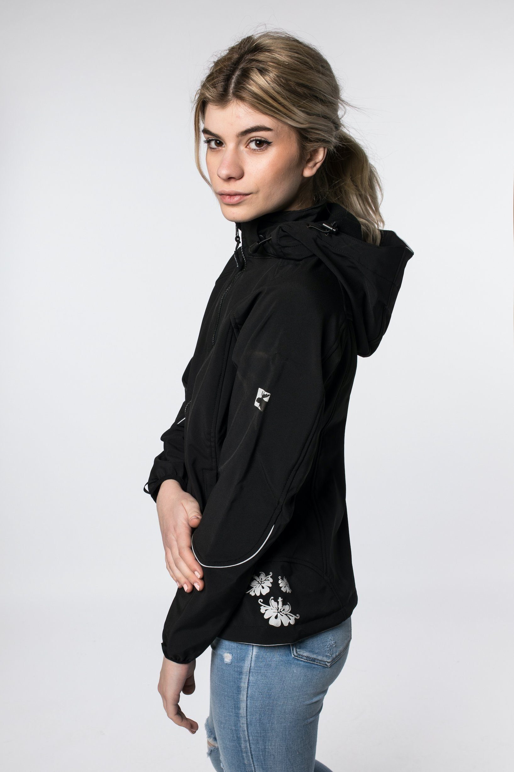 DEPROC Active Softshelljacke NIGEL PEAK CS WOMEN Outdoorjacke, Funktionsjacke, Wetterjacke mit Kapuze. auch in großen Größen