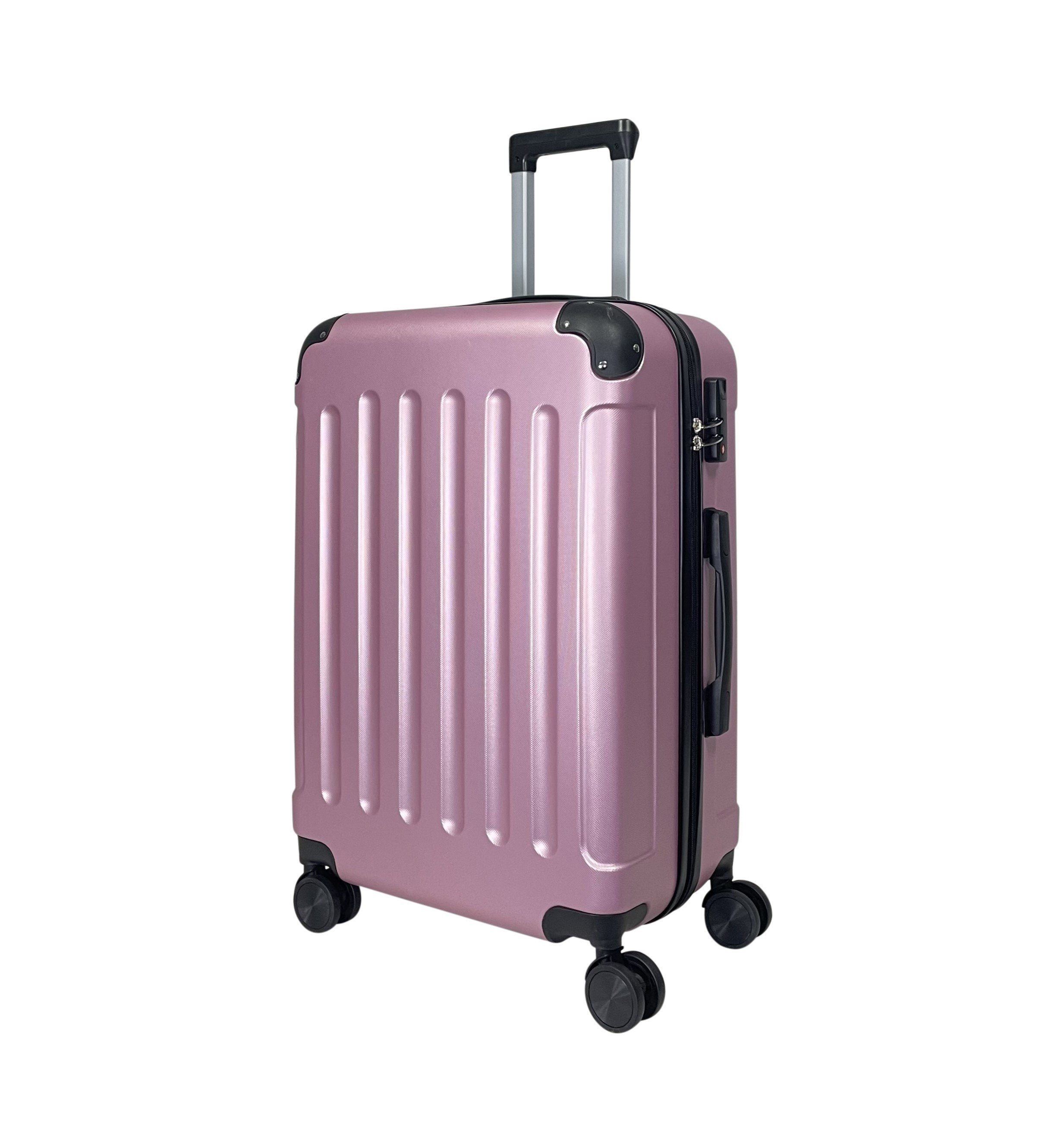 MTB Koffer Koffer Reisekoffer ABS Trolley 4 Zwillingsrollen M/L/XL oder Set Rose-Gold