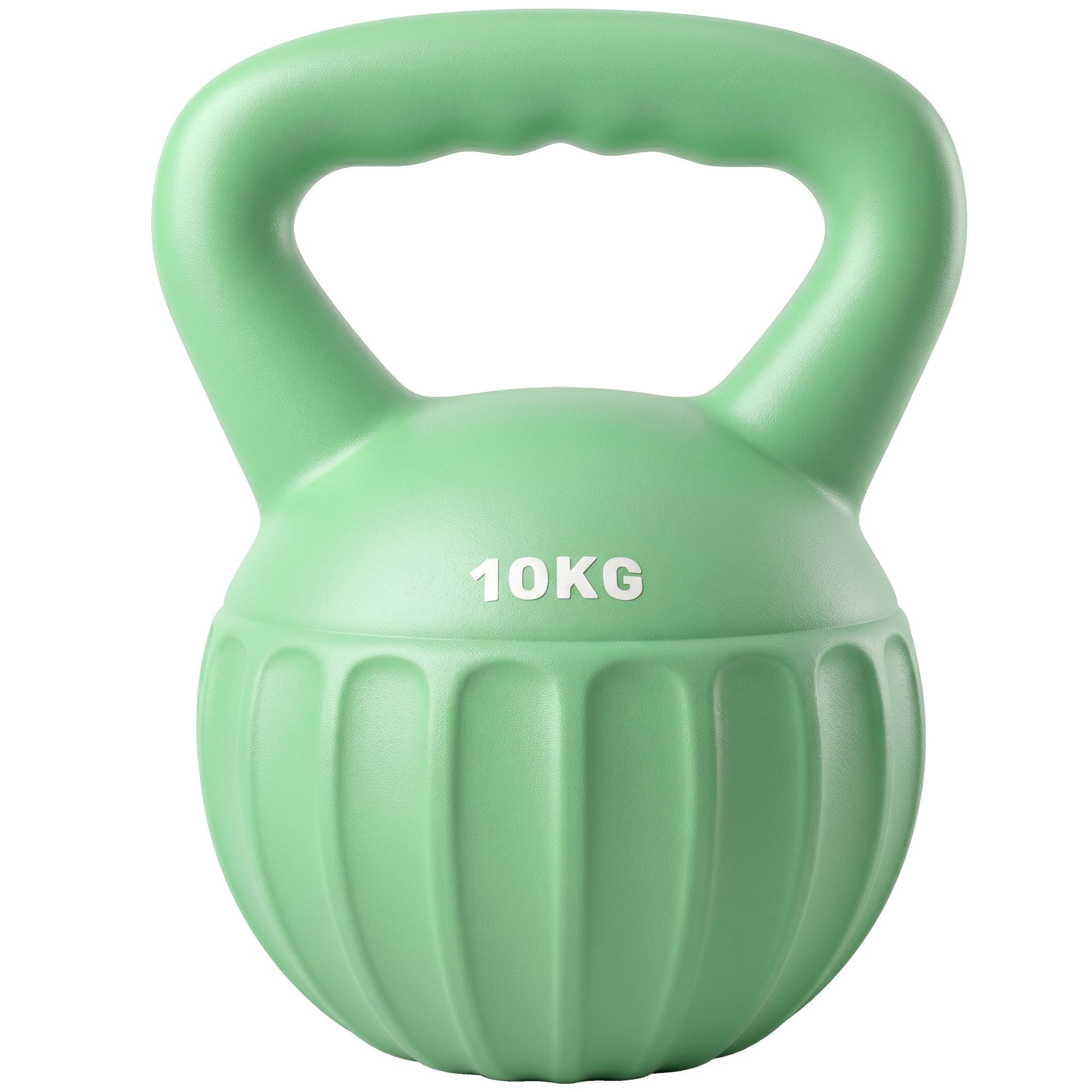 SPORTNOW Kettlebell Kettlebell Kugelhantel mit Sand befüllt für Anfänger, (Kugelhantel, 10 kg Gewicht-Hantel), für Anfänger Zuhause Krafttraining Grün