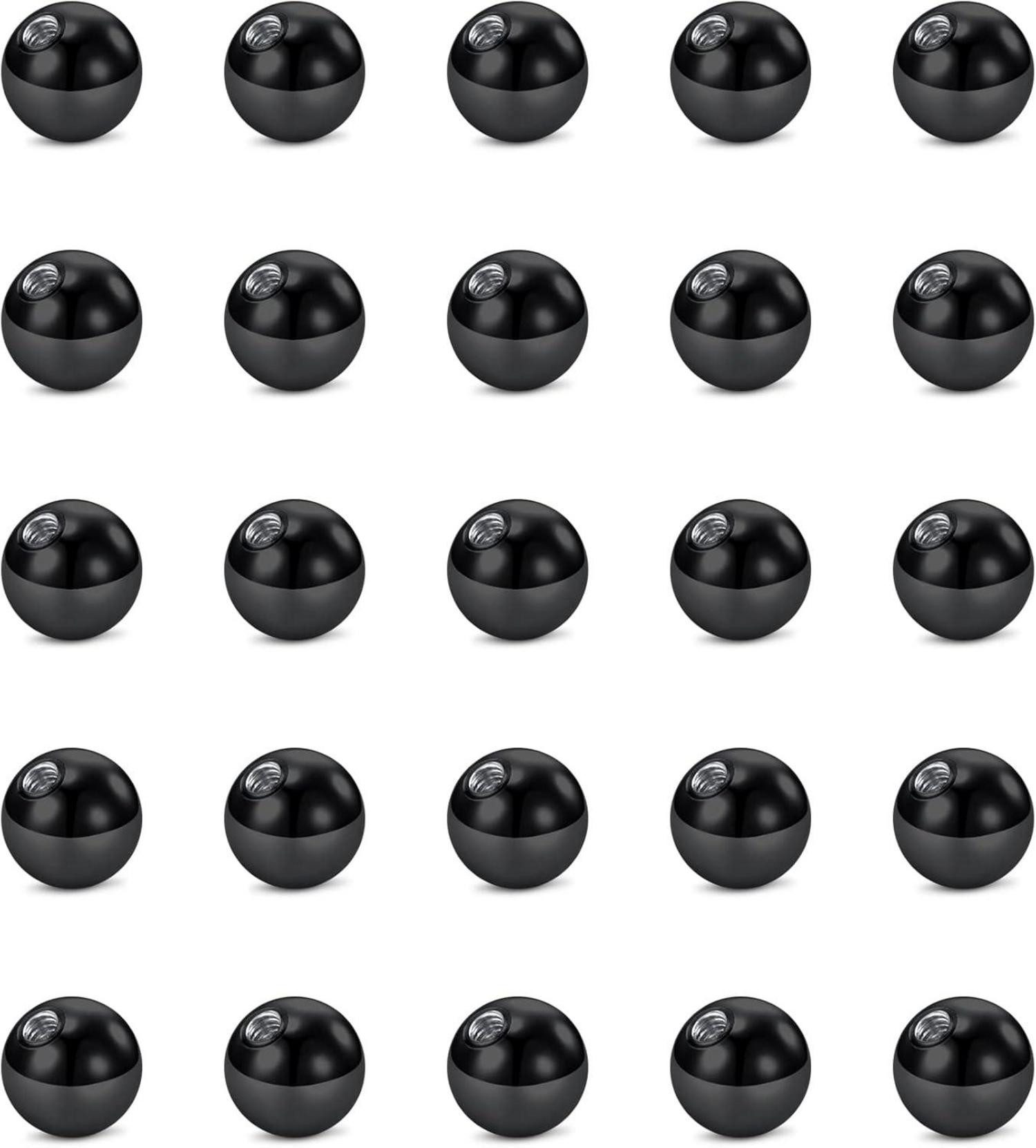Piercing-Set Piercing Kugel Set 1,2mm Ersatzkugel Schraubkugel 3mm Glitzer Edelstah