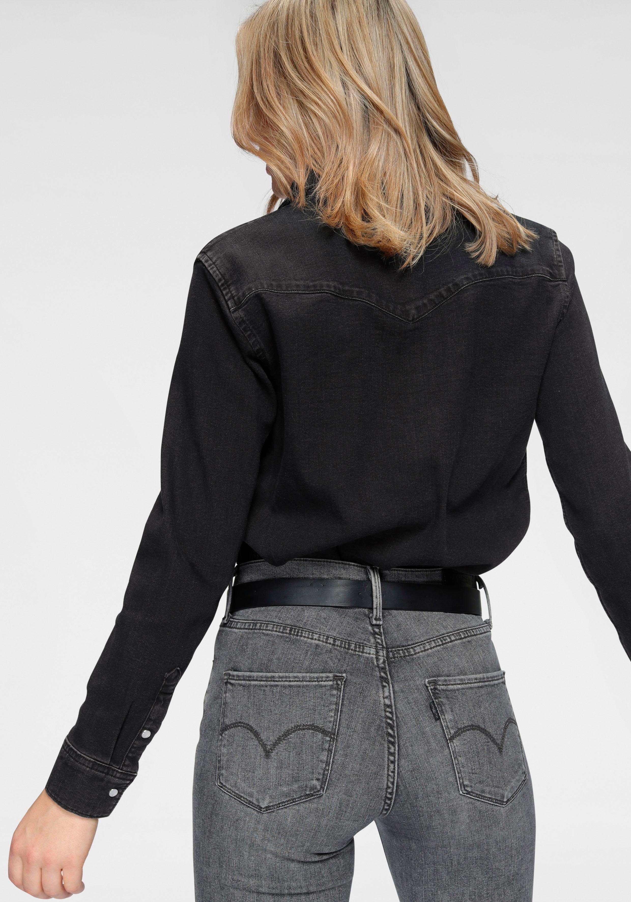 Druckknöpfen WESTERN Levi's® Jeansbluse mit mit ESSENTIAL Brusttaschen black