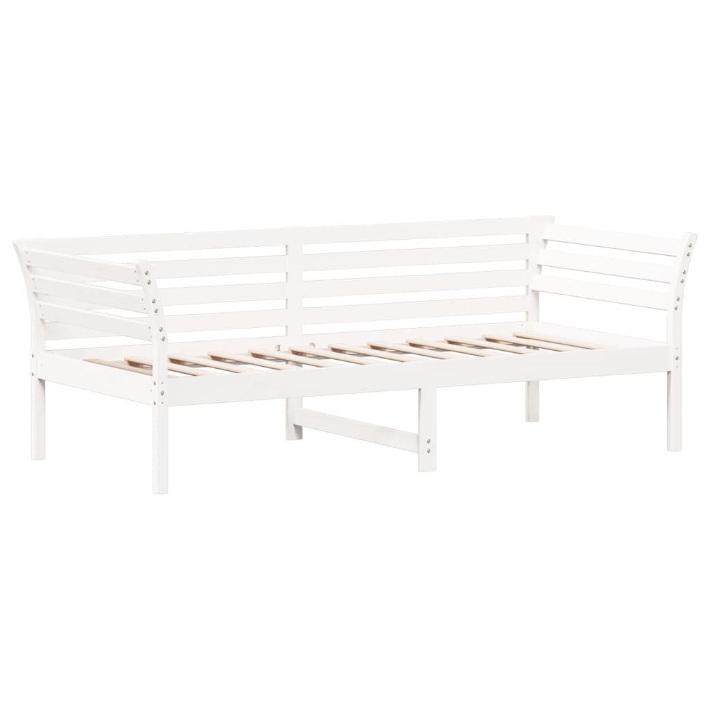 vidaXL Bett Tagesbett ohne Matratze Weiß 80x200 cm Massivholz Kiefer