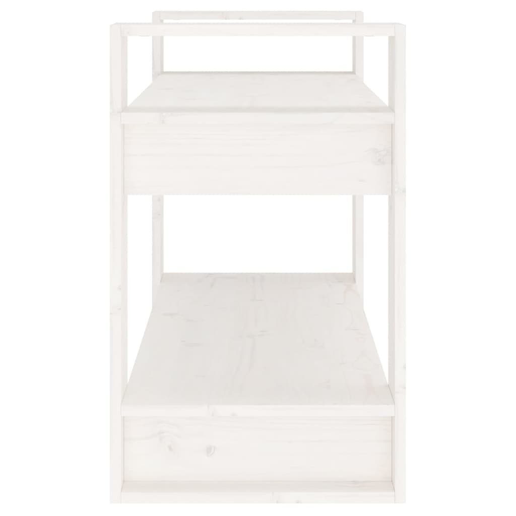 Weiß Bücherregal/Raumteiler Kiefer furnicato 80x35x56,5 Massivholz Bücherregal cm
