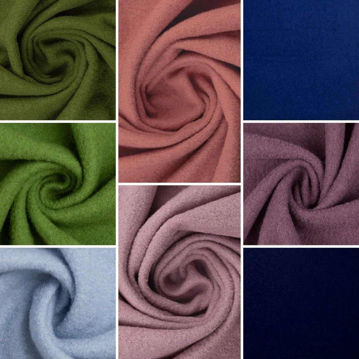 Stoff Wollwalk Walkstoff, gekochte Wolle, UNI, 8 versch. Farben, SWAFING