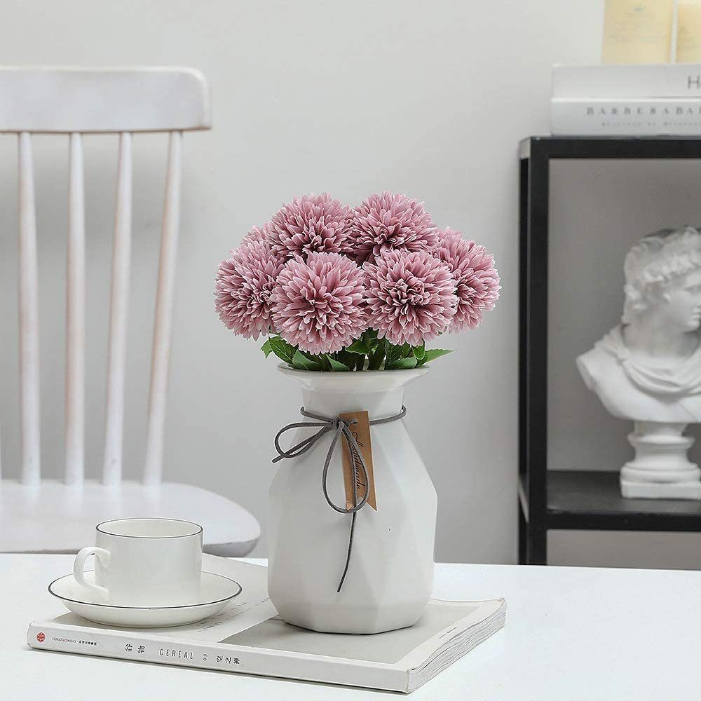 Hortensie Blumen,Seide Kugel, Kunstblume Jormftte Künstliche Pompon Lila