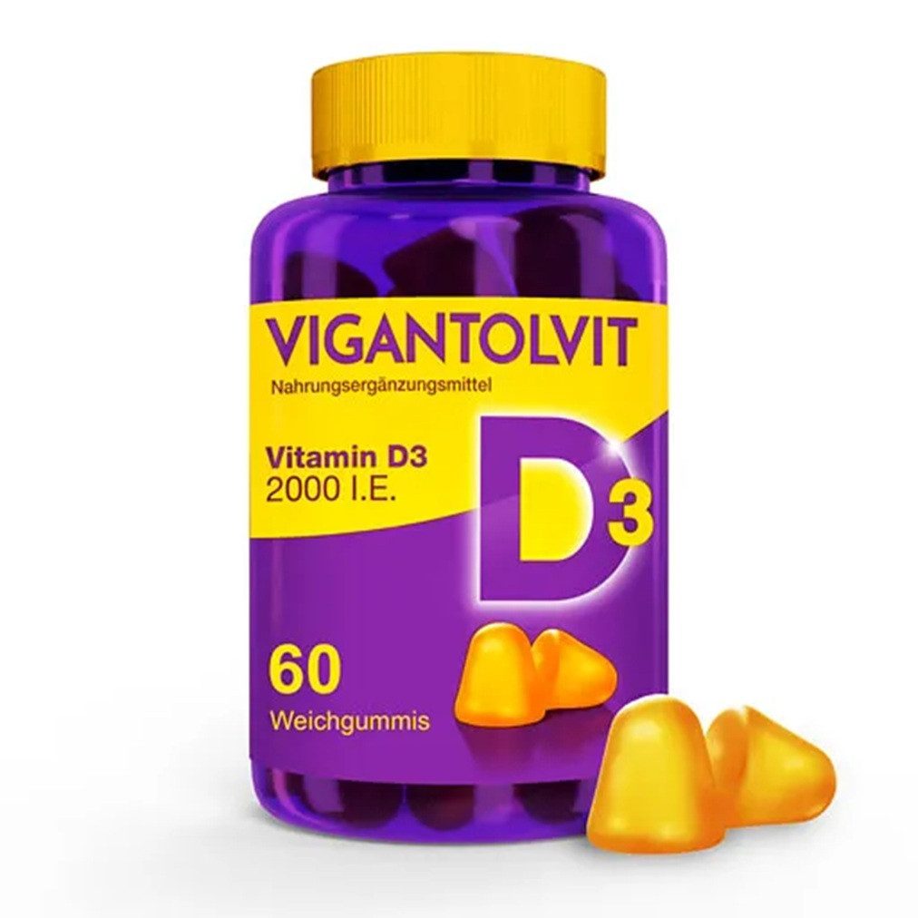 WICK Vigantolvit 2000 I. E. Vitamin D3 Weichgummis, 60 St., 180 g, Weichgummis mit hochdosiertem Vitamin D3