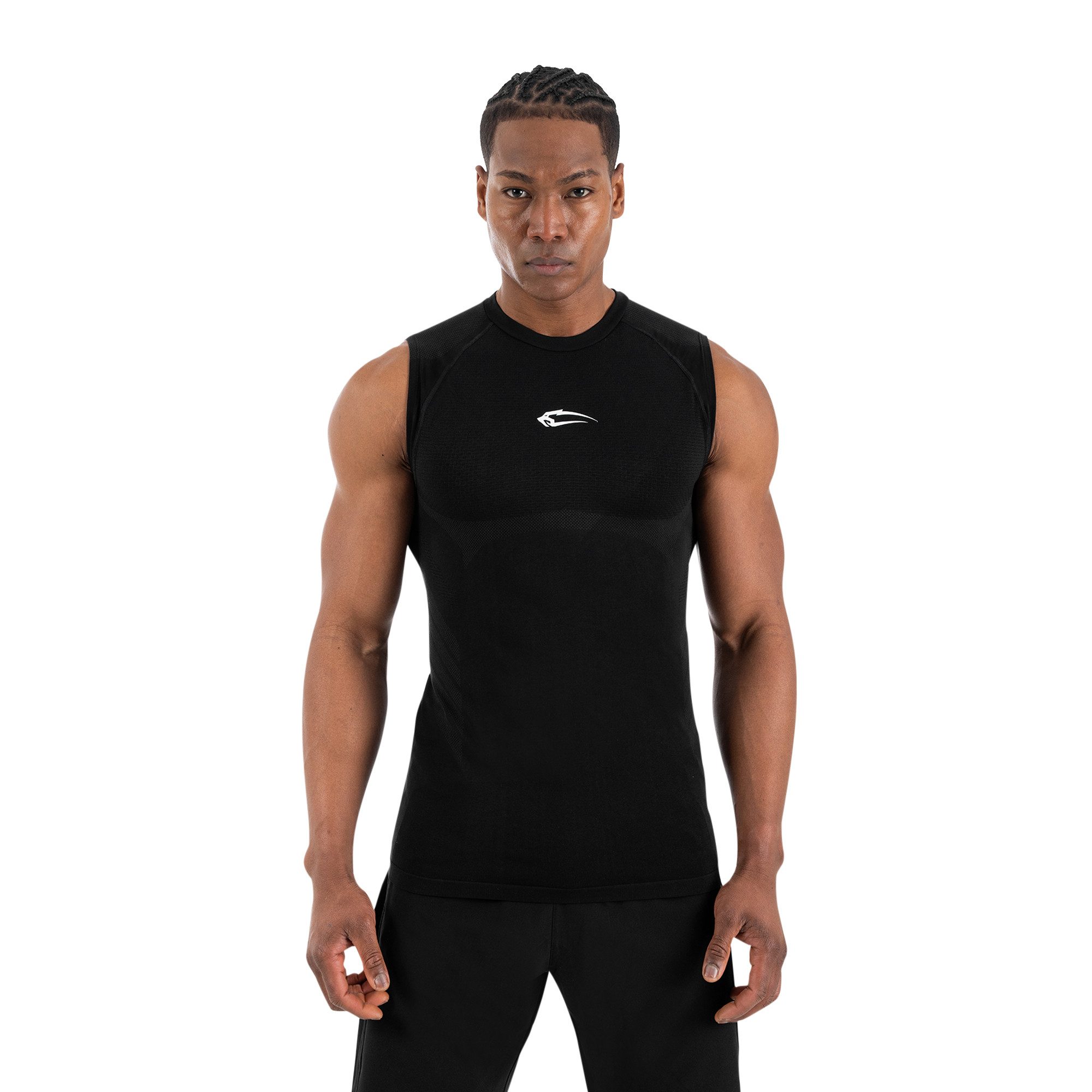 Smilodox Tanktop Carnos, Compression Tank Herren, Gym Shirt Seamless, Fitness Enganliegend, Seamless, Body-Mapping, atmungsaktiv, Stretch