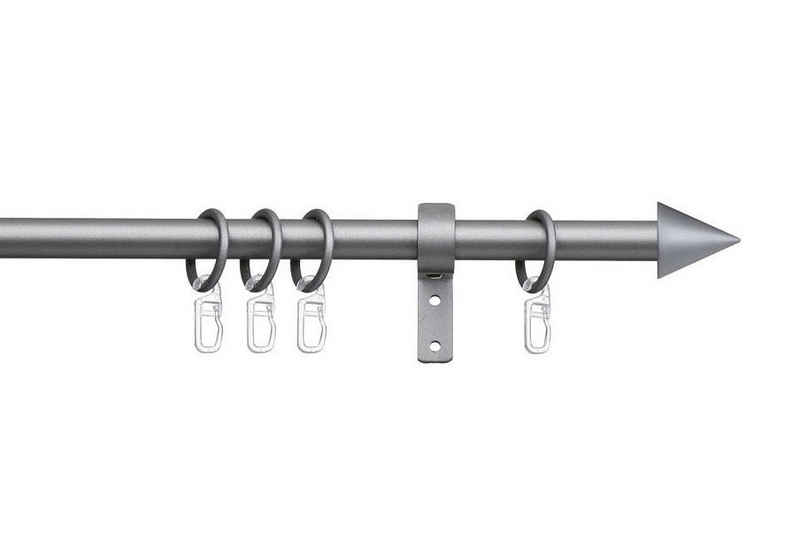 Gardinenstange Kegel, indeko, Ø 16 mm, 1-läufig, Fixmaß, mit Bohren, verschraubt, Metall