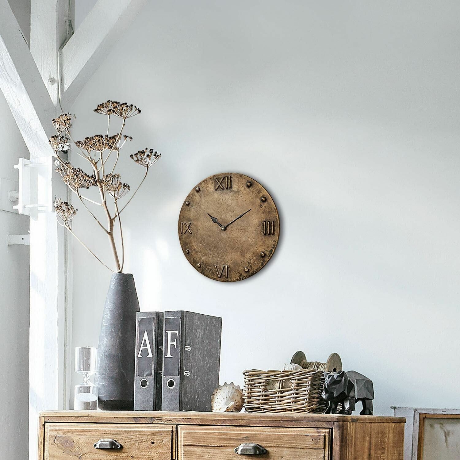 Mirabeau Wanduhr Uhr Kaleens antikmessing