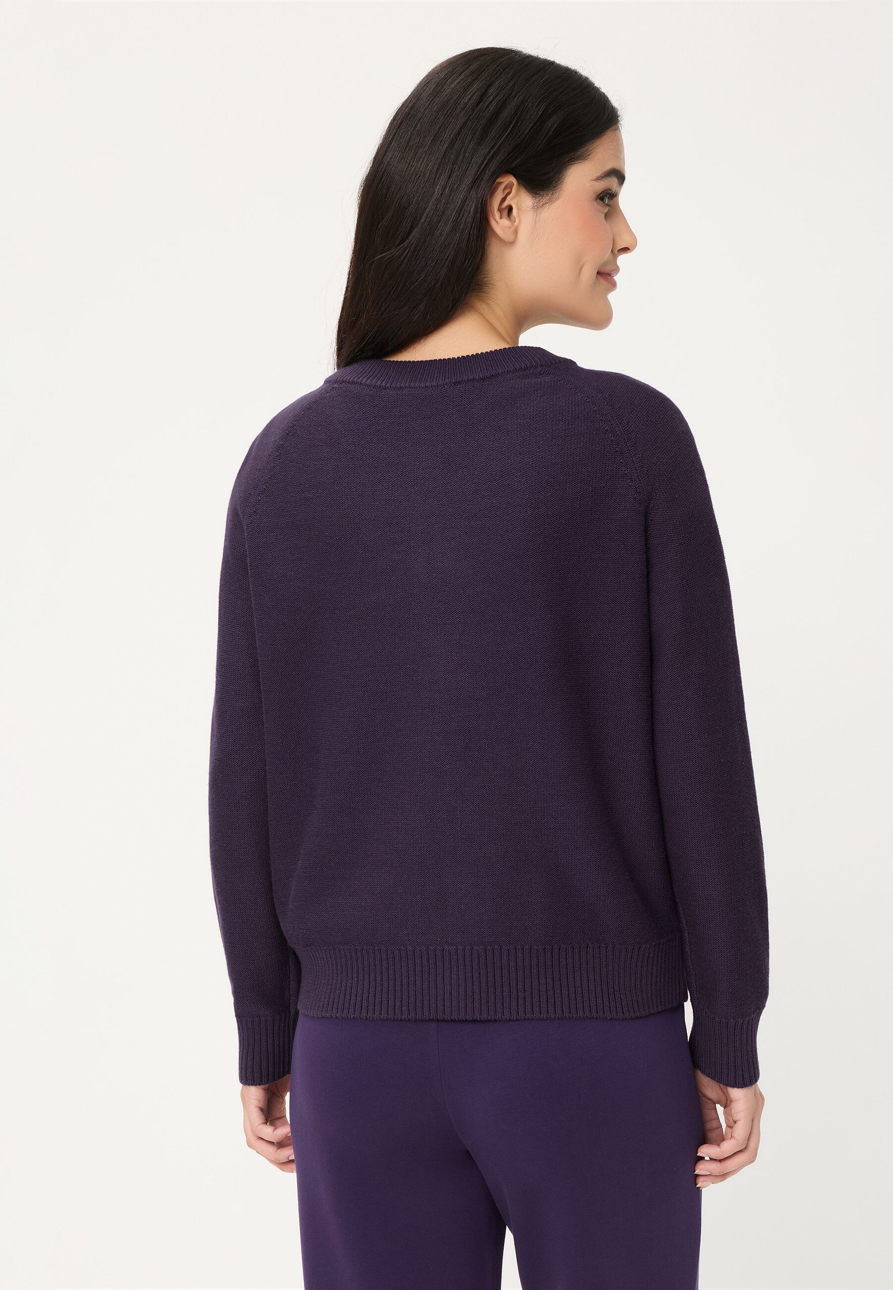 Olsen Cardigan Cardigan mit Raglanärmeln und Rundhalsausschnitt