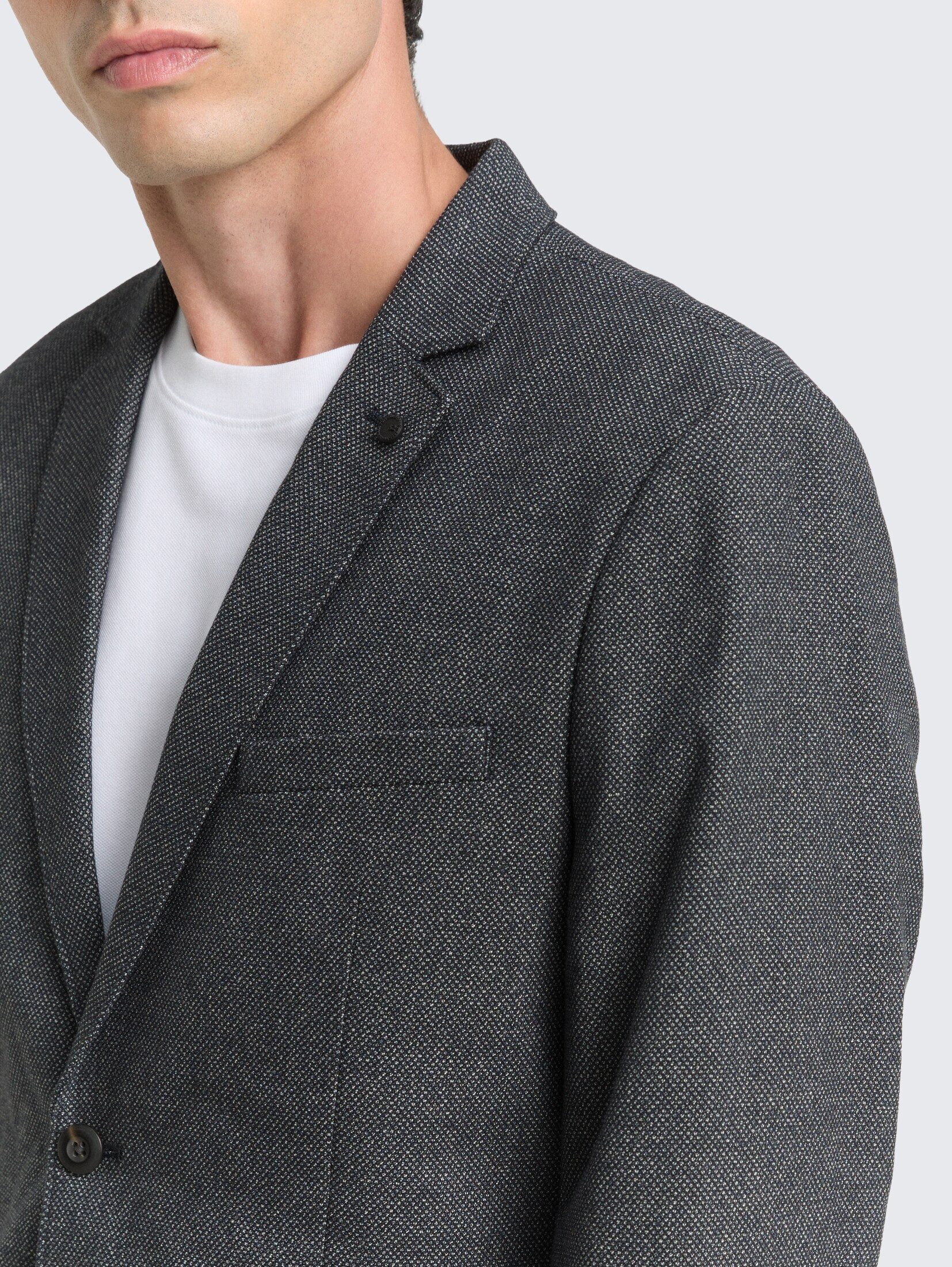 TOM TAILOR Sakko Blazer Dobby Sakko mit Stretch-Anteil