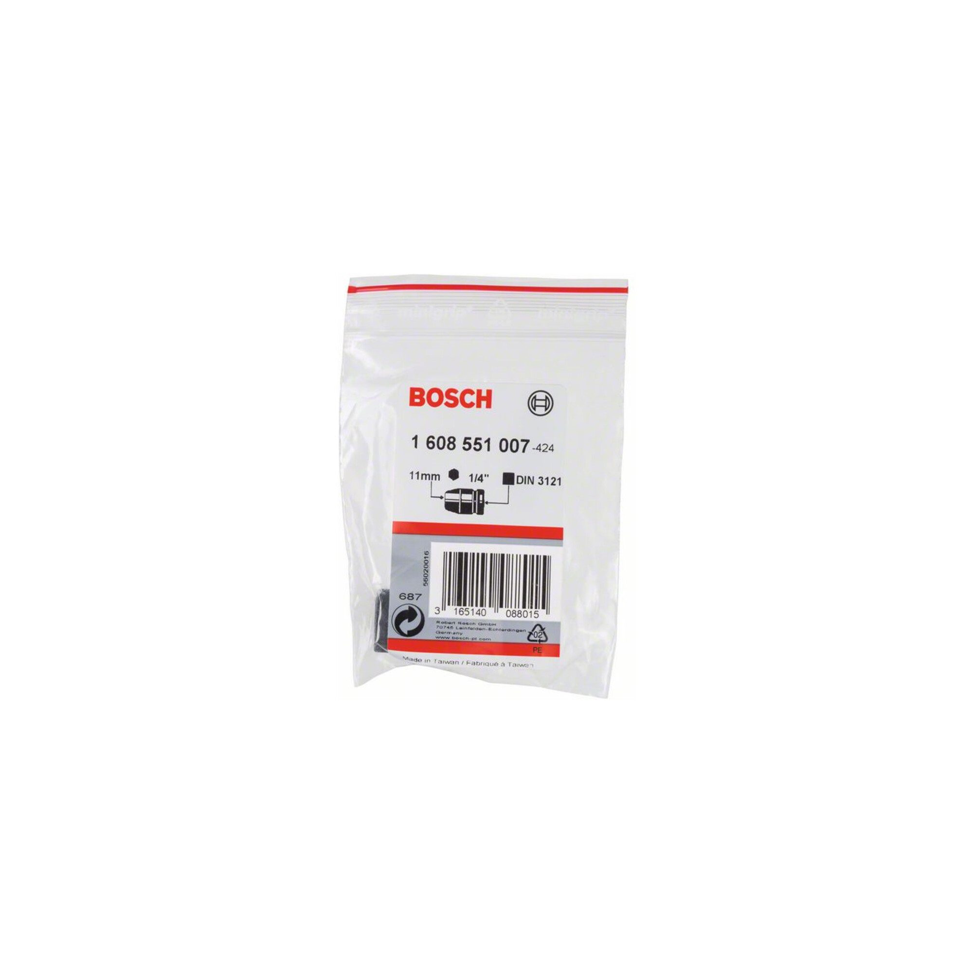 Bosch Professional Stecknuss Bosch Steckschlüsseleinsatz SW 11 mm L 25 mm 13 mm M7 16,5 mm