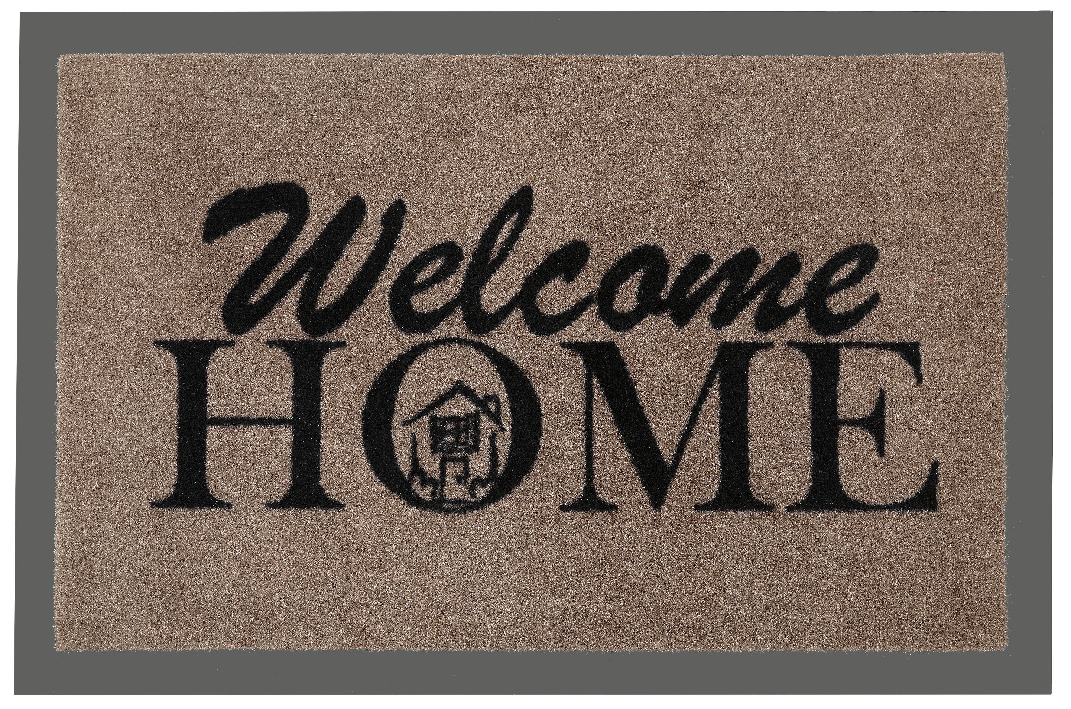 Fußmatte Welcome Home, HANSE Home, rechteckig, Höhe: 7 mm, mit Spruch,  Schrift Design, waschbar, Robust, Eingang, Rutschfest