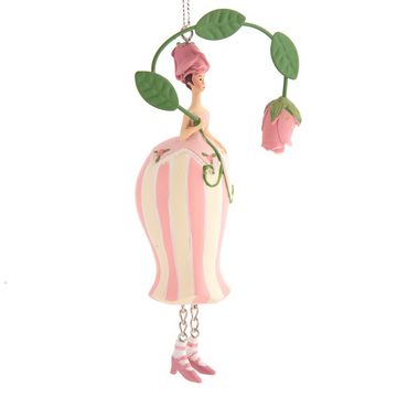 ROSEMARIE SCHULZ Heidelberg Dekofigur Blumenmädchen Figur Pompadour Rosen Dekofigur zum Aufhängen, Geschenk für Frauen