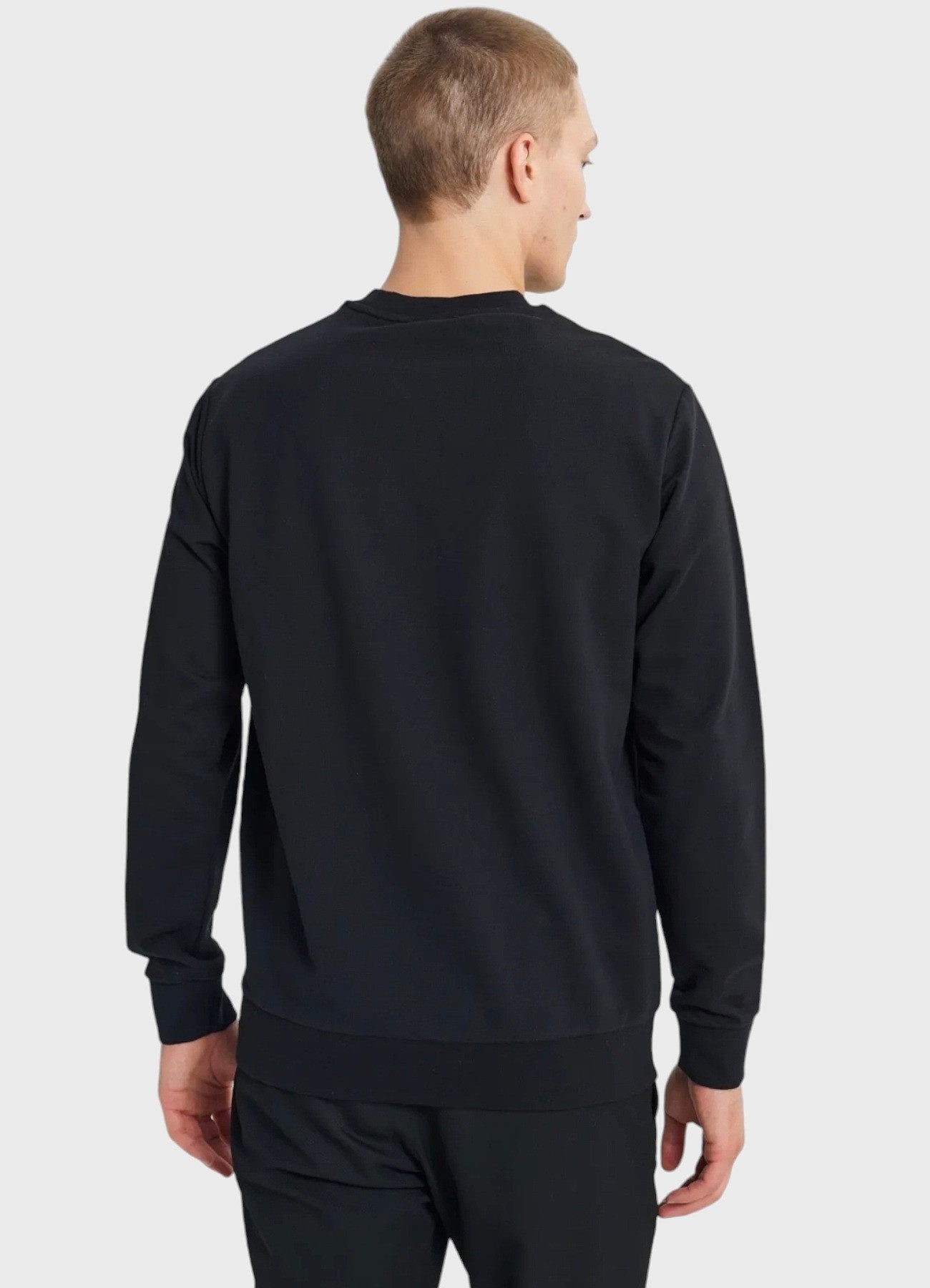 fashionshowcase Sweatshirt Herren Pullover Rundhals Baumwolle Casual Basic langarm (1-tlg) Atmungsaktives Material, pflegeleicht