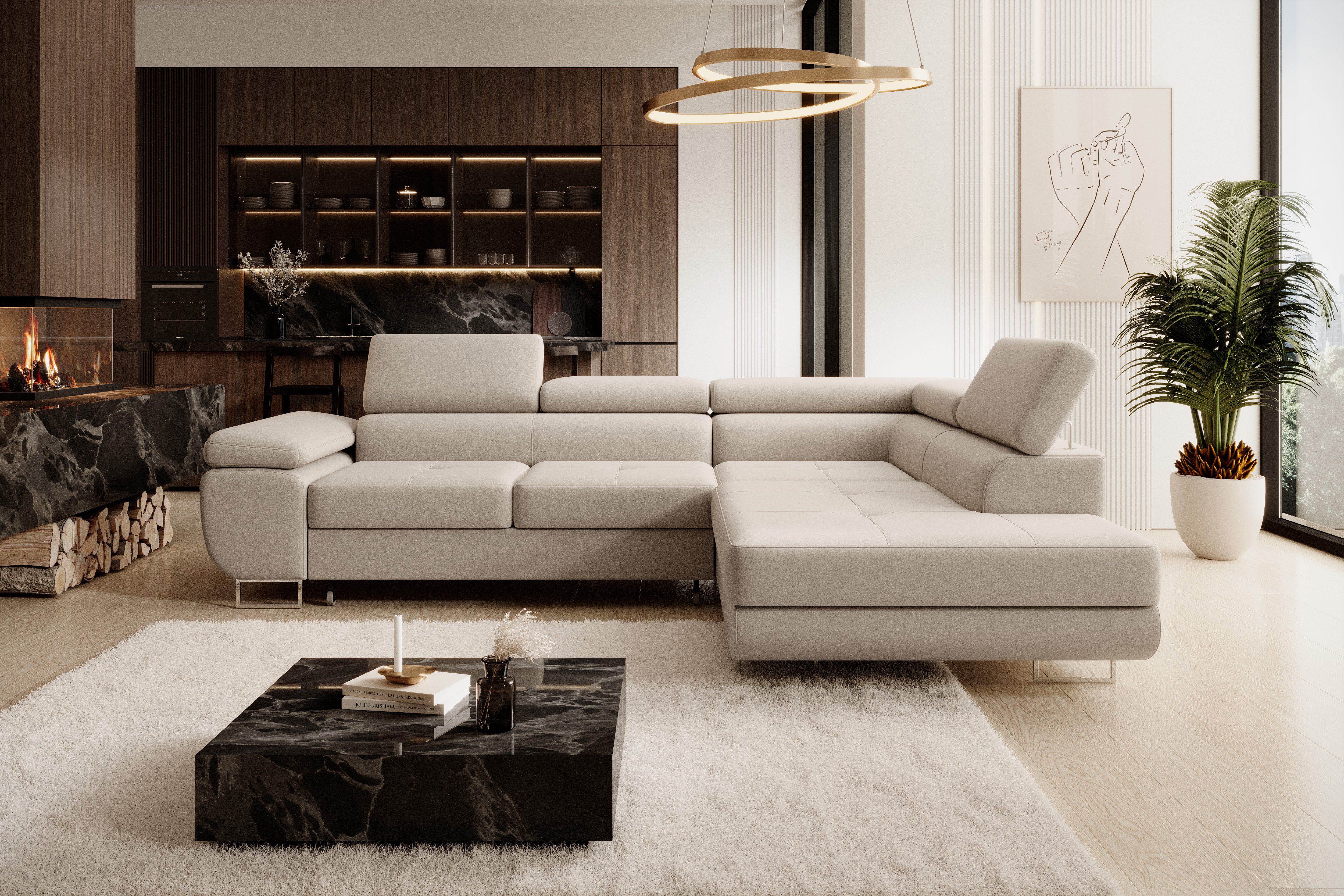 NEXT COLLECTION Ecksofa Wild, Verstellbare Kopfstützen, günstig online kaufen