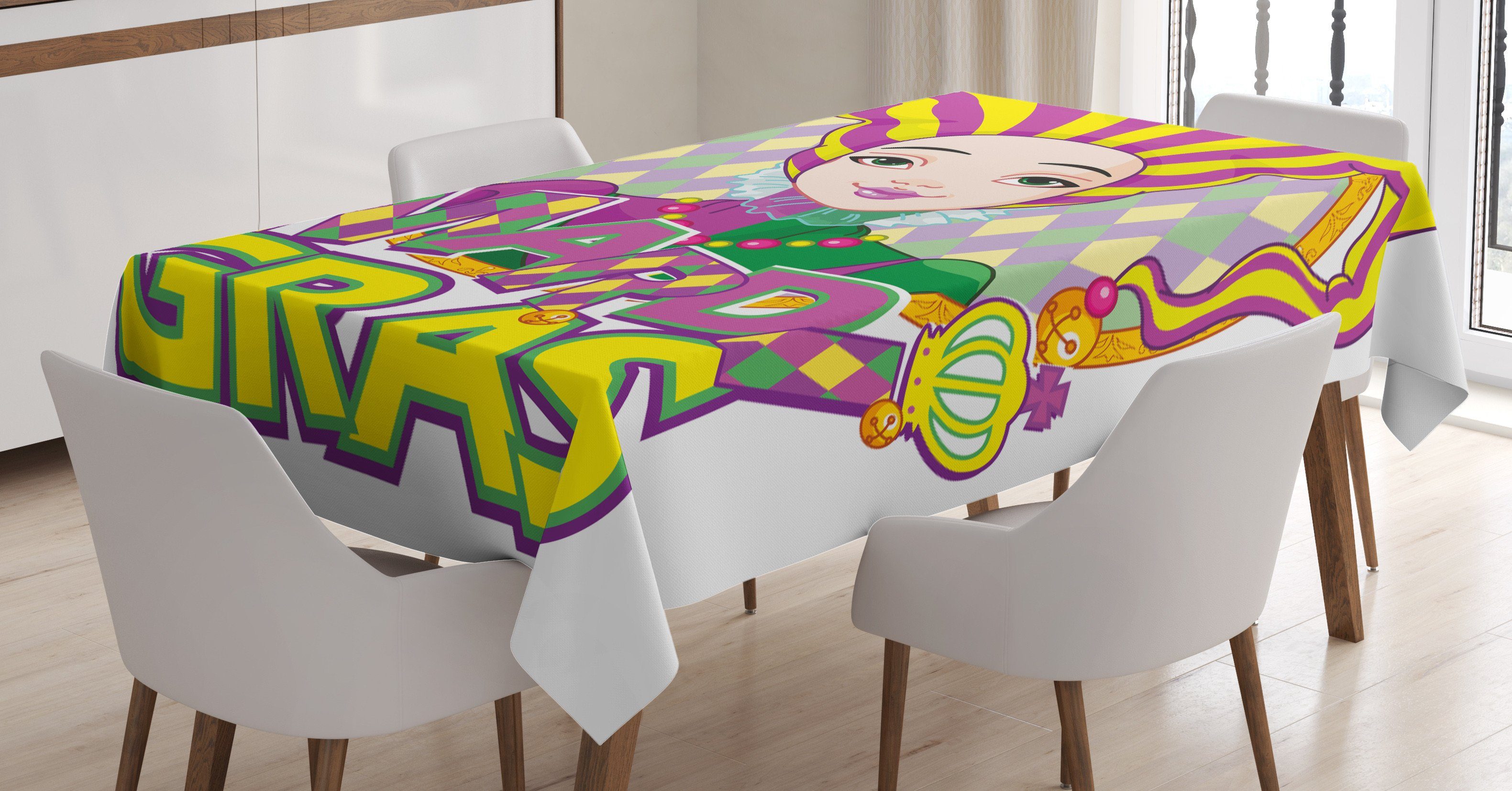 Klare Tischdecke Bereich geeignet im Mädchen Für Abakuhaus Karneval den Farbfest Hut Waschbar Außen Karneval Farben,