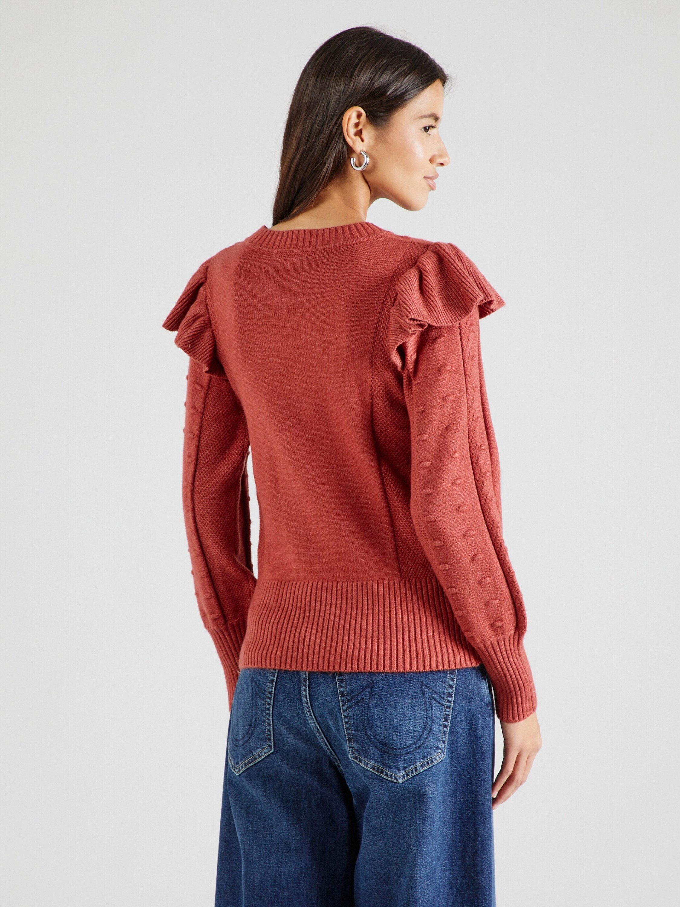 Object Rundhalspullover OBJJULIA (1-tlg) Rüschen