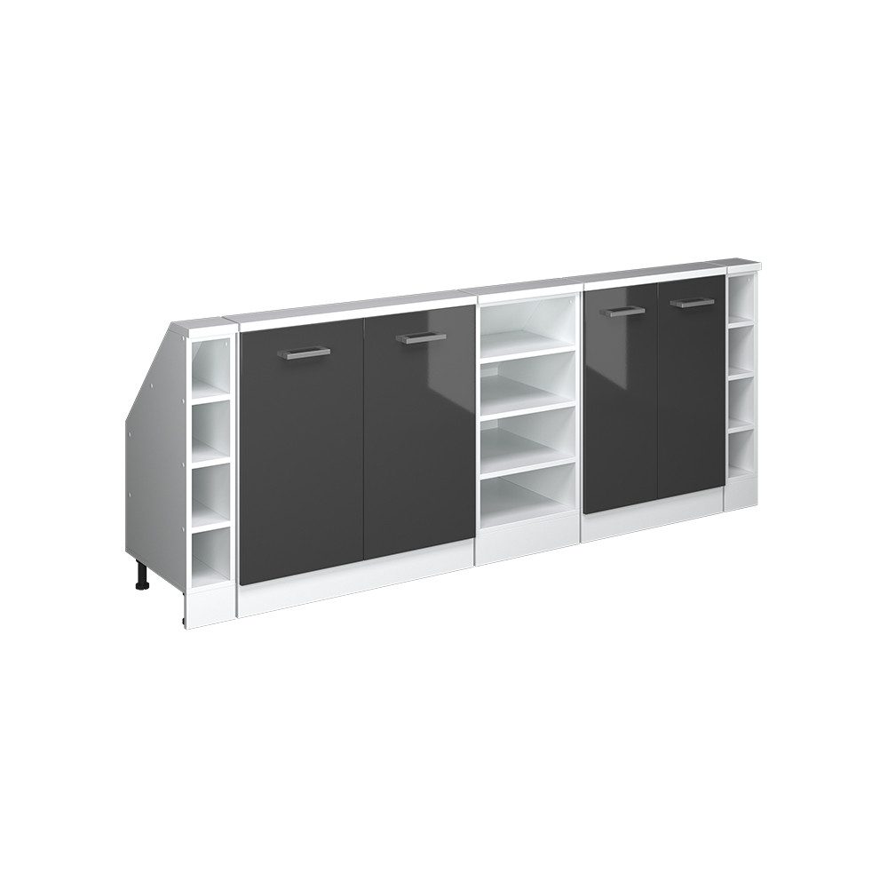 Vicco Unterschrank R-Line, Anthrazit Hochglanz/Weiß, 215 günstig online kaufen