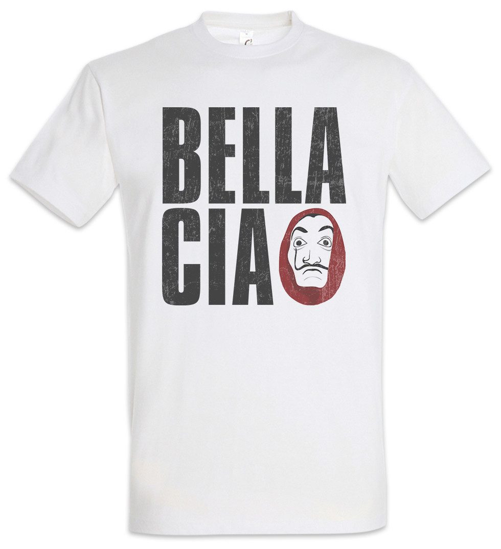 Print-Shirt Bella Ciao II Herren T-Shirt Bank Money Cash Überfall Professor Casa