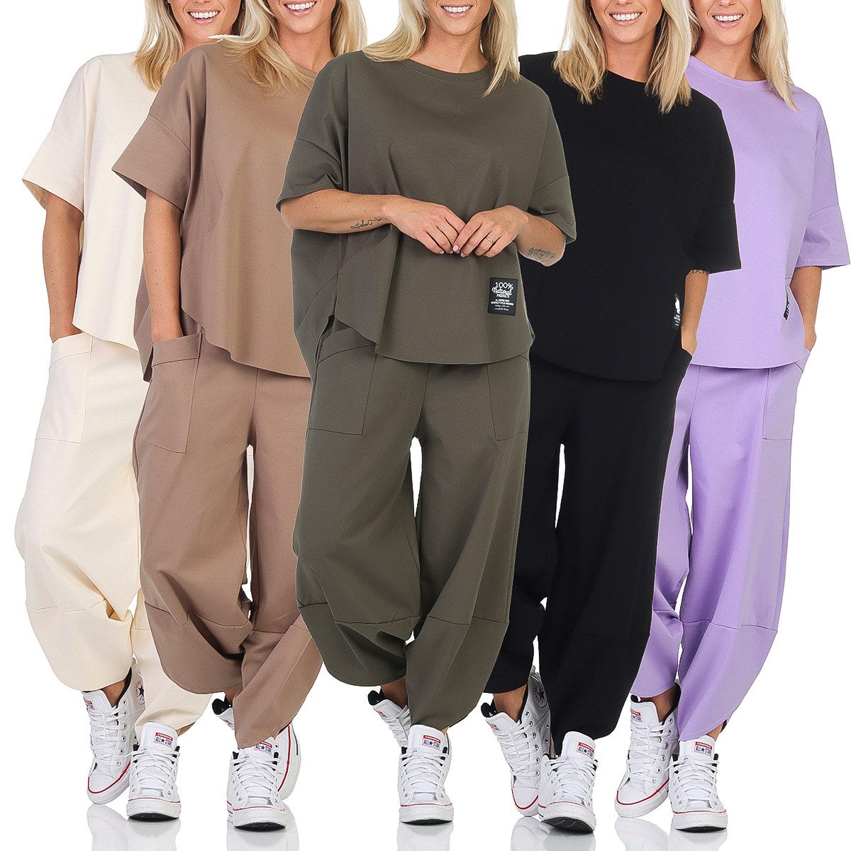 simaranda Jogginganzug Damen Jogginganzug 6170 36-42 Weiß – Bild 4 von 5