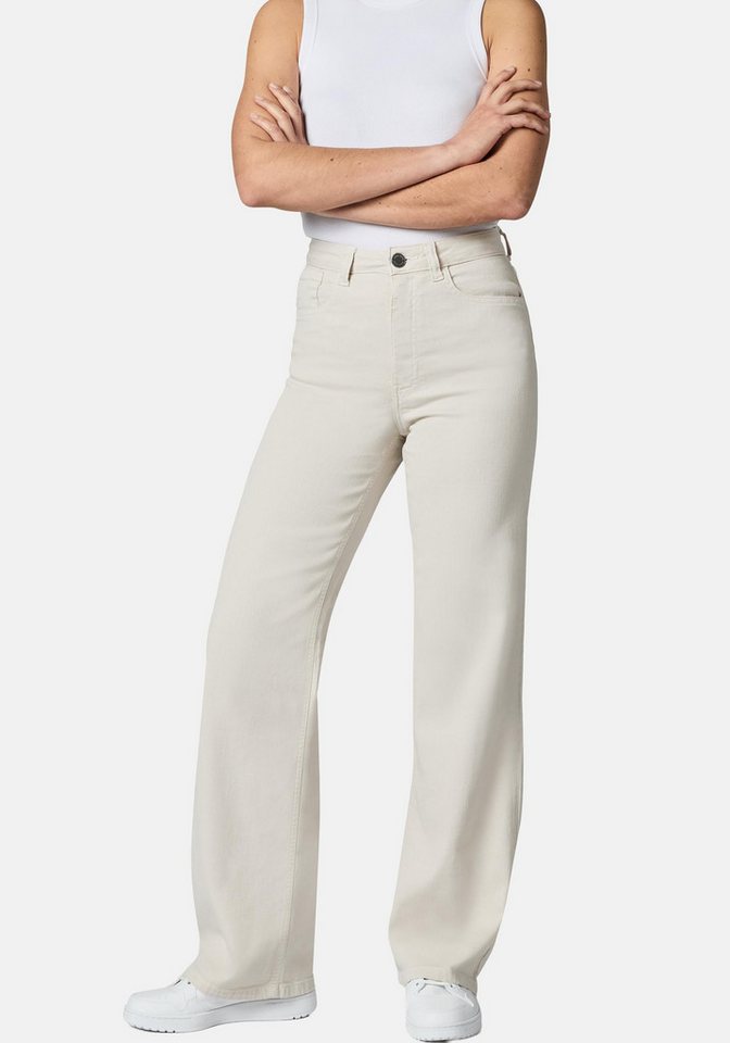 PEAK TIME Chinohose Cyrele Lange Wide-Leg-Hose mit Bio-Baumwolle