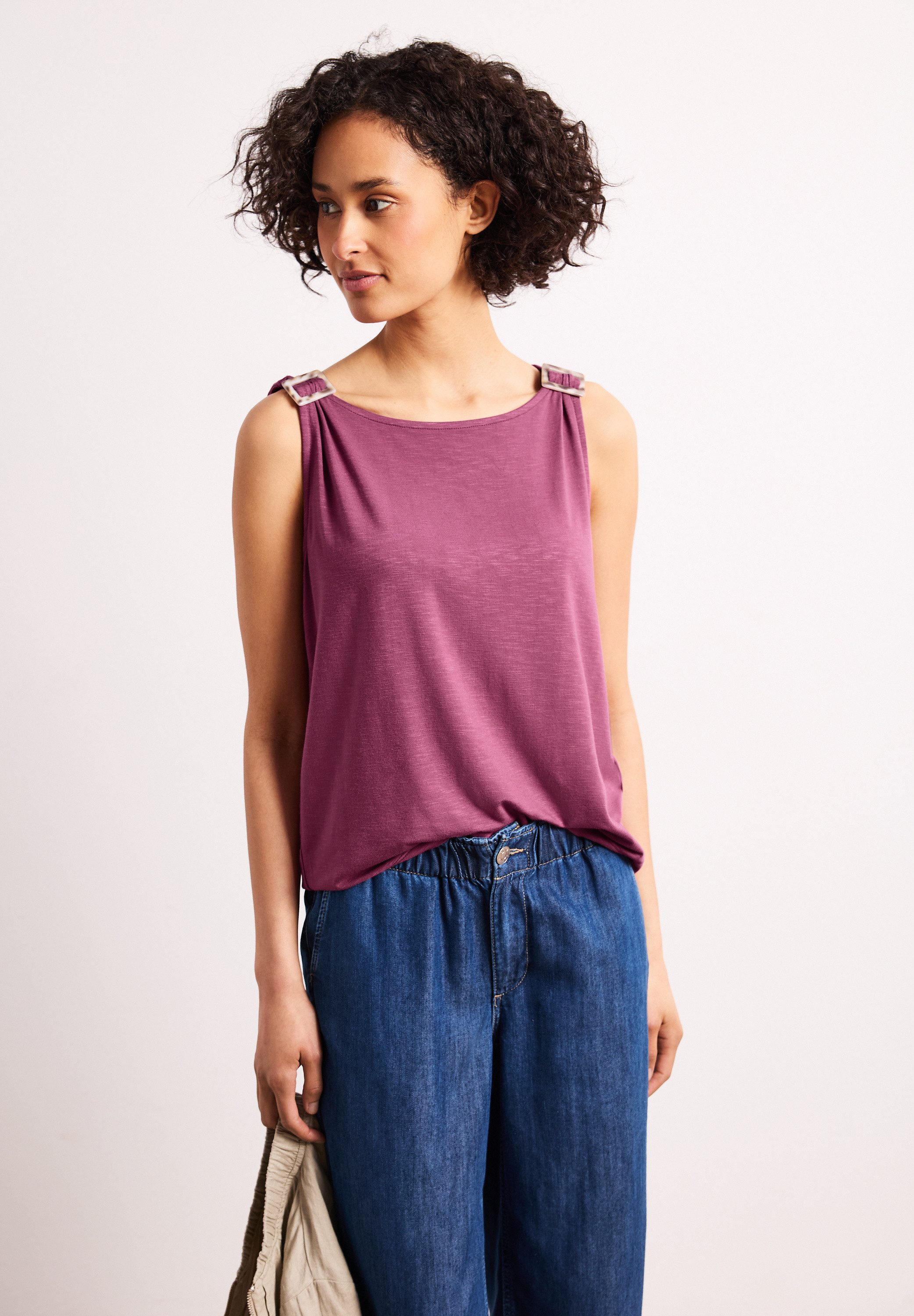 STREET ONE Shirttop mit Flammgarn