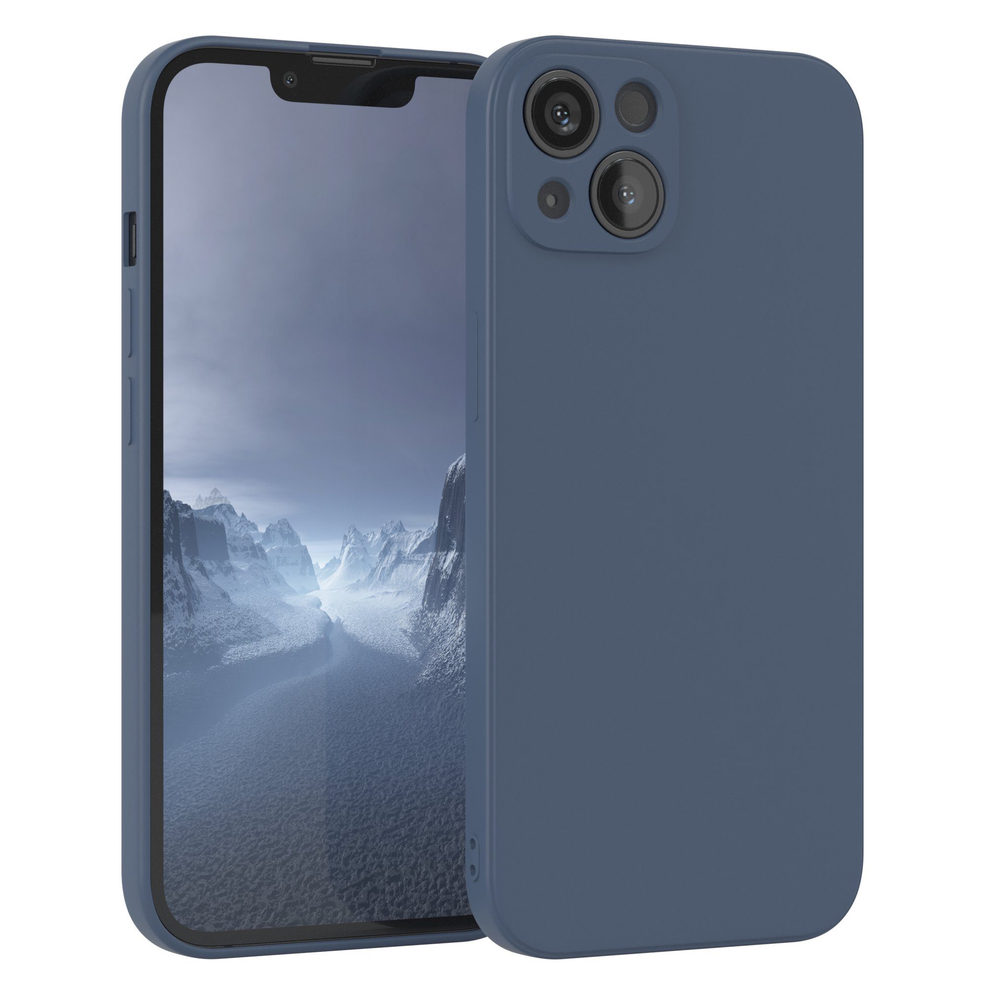 EAZY CASE Handyhülle TPU Hülle für Apple iPhone 13 6,1 Zoll, Handy Softcase mattierte Silikonhülle Back Cover Soft Blau / Petrol