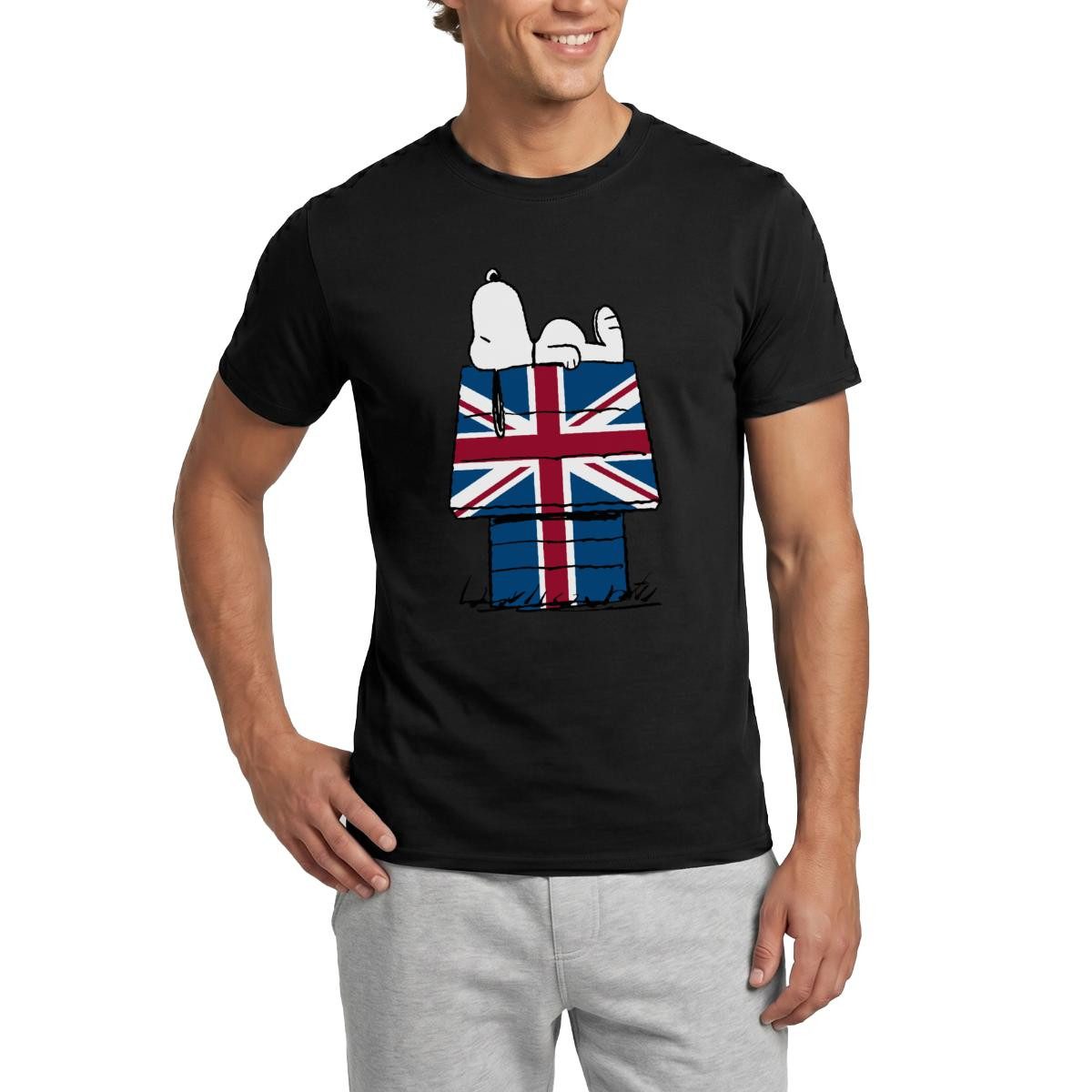 Spreadshirt T-Shirt Peanuts Snoopy UK Flagge Männer T-Shirt (1-tlg)