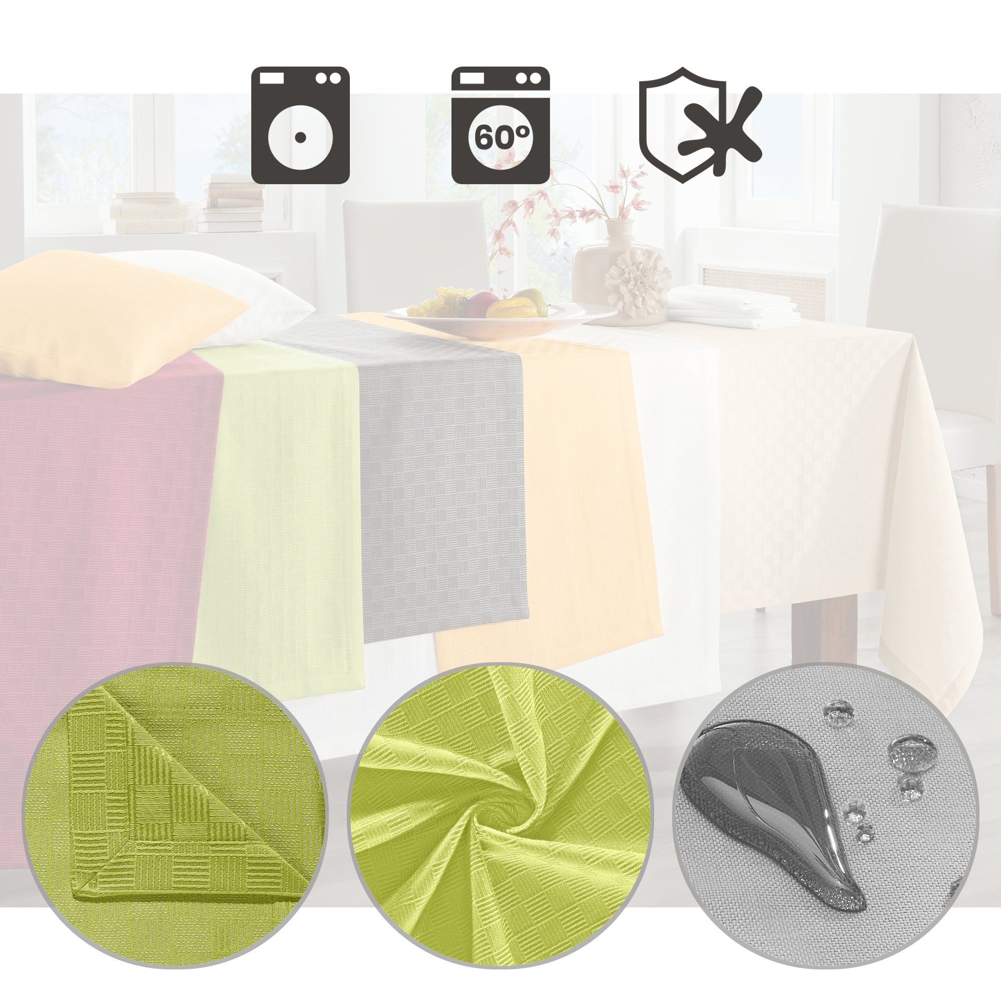 Erwin Müller Tischdecke Tischdecke "Paderborn", fleckabweisend Uni
