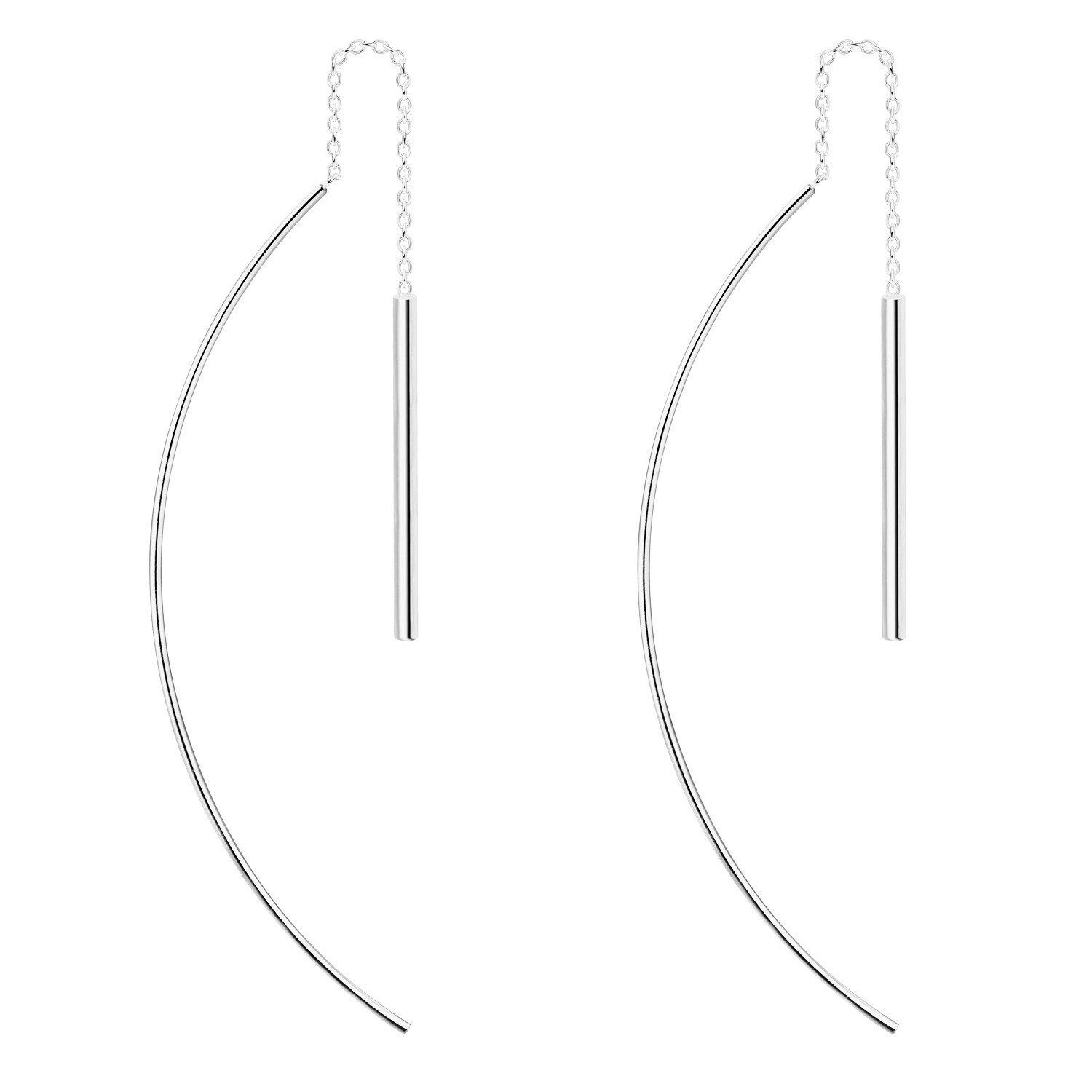 LÖB Paar Ohrhänger Durchzieher 925 Silber Stab Bogen Spirale Ohrringe Hänge günstig online kaufen