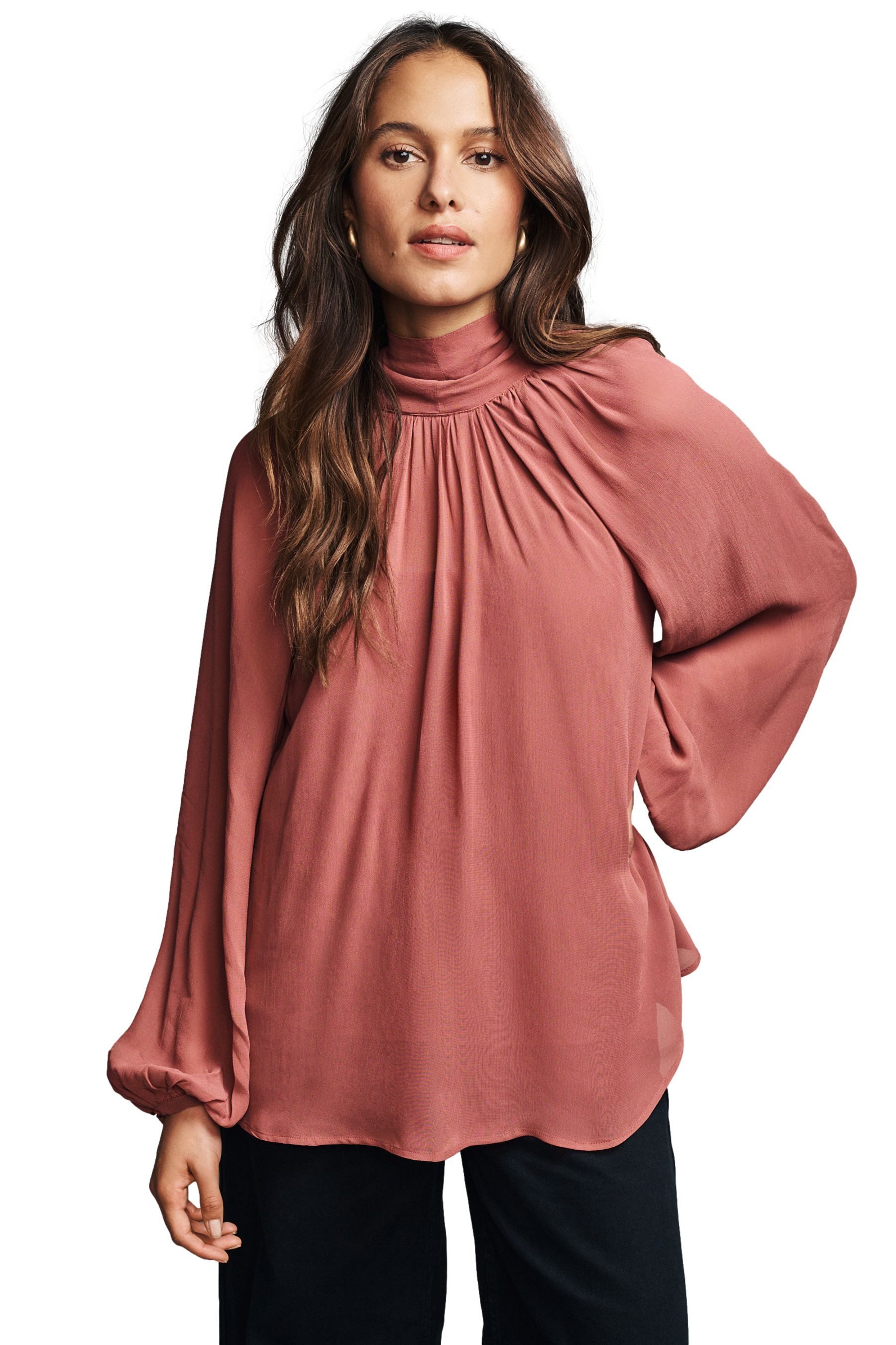 LAURA ASHLEY Blusenshirt Laura Ashley Schluppenbluse (1-tlg)
