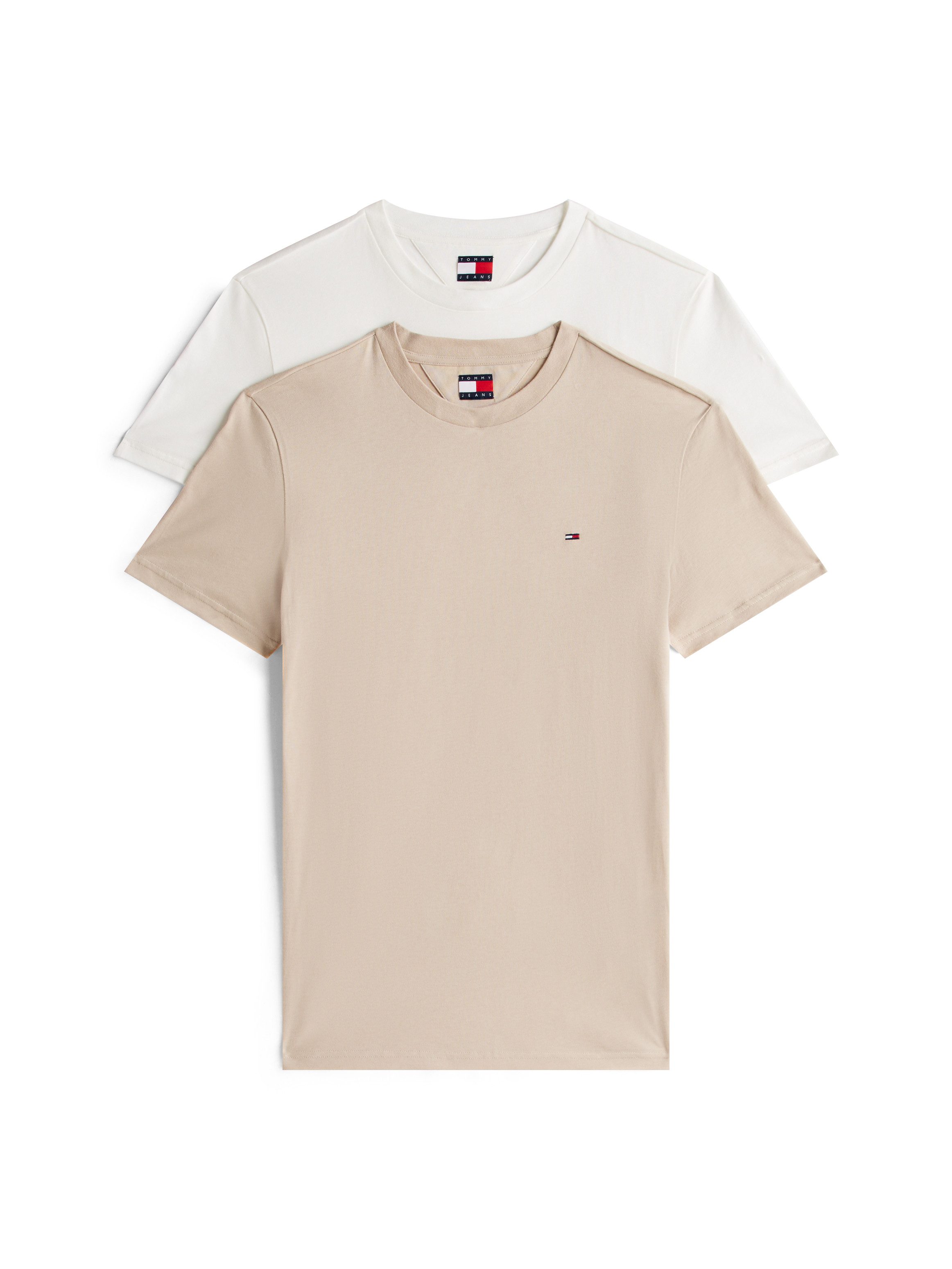 Tommy Jeans Rundhalsshirt TJM XSLIM 2PACK JERSEY TEE EXT (Packung, 2er-Pack günstig online kaufen