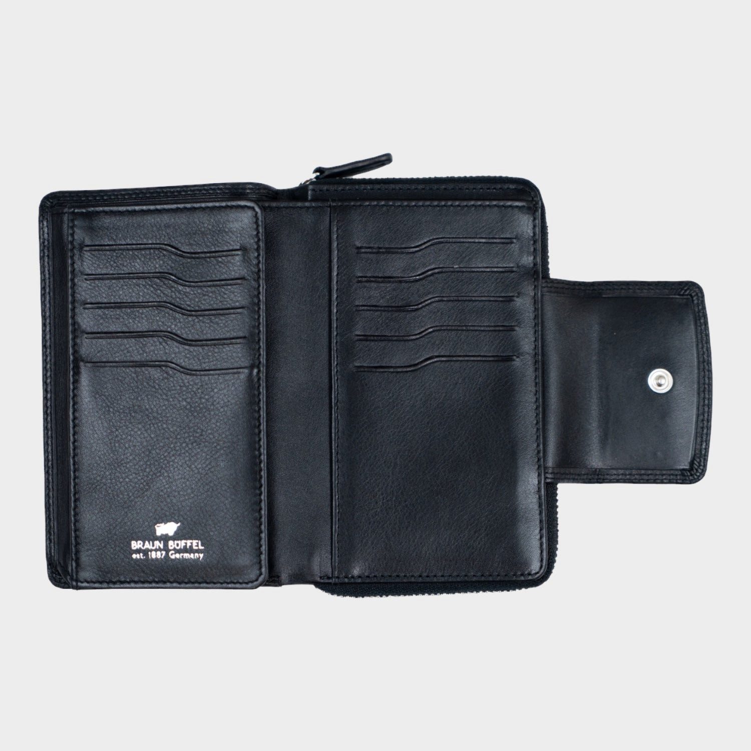 Braun Büffel Geldbörse GOLF RFID RV-Geldbörse M 15 Kartenfächer schwarz