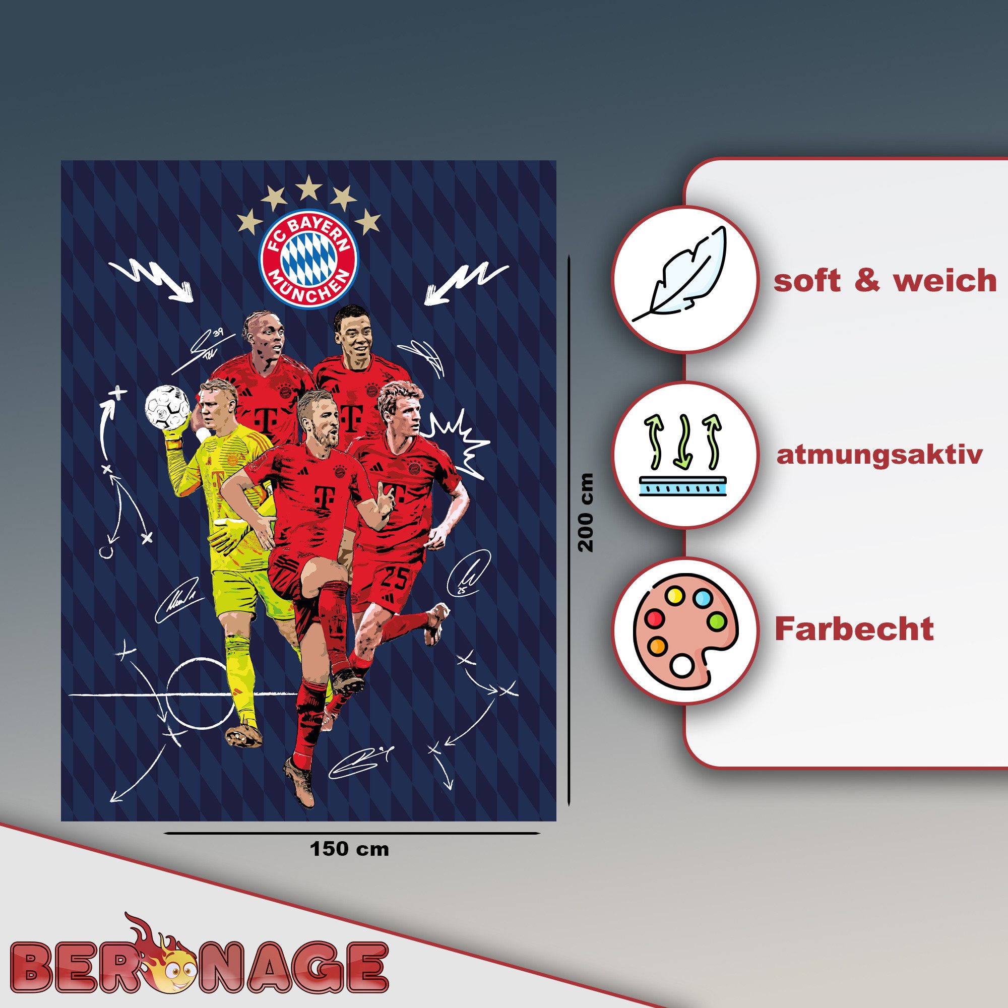 BERONAGE Tagesdecke FC Bayern München Decke günstig online kaufen