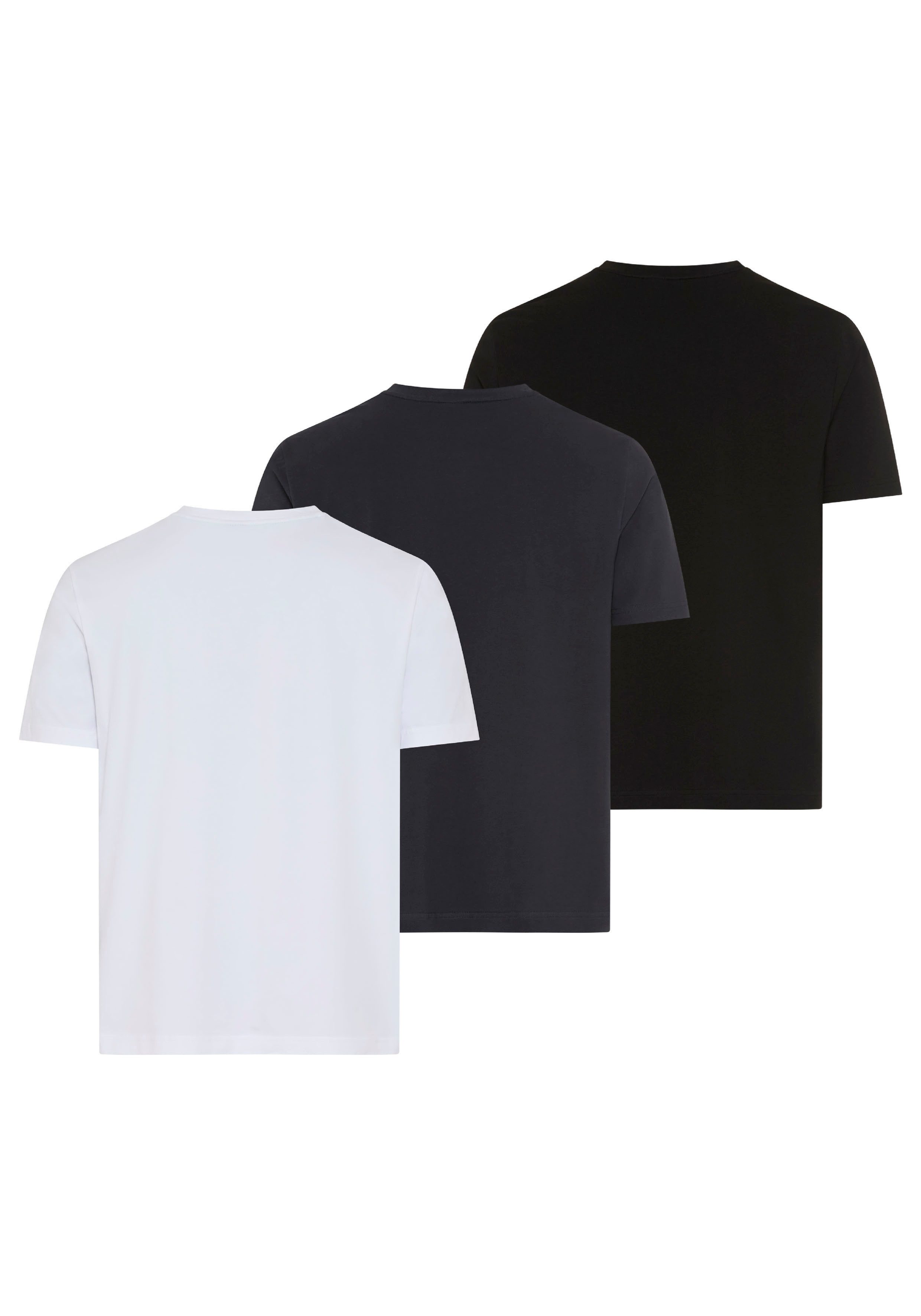 BOSS GREEN T-Shirt Tee 3Pack Regular Fit (Packung, 3-tlg., 3er-Pack) Stretch Jersey Cotton, Logo on Chest, Sparpackung