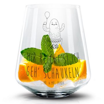 Mr. & Mrs. Panda Cocktailglas Kaktus Luftballon - Transparent - Geschenk, Cocktailglas mit Gravur, Premium Glas, Einzigartige Gravur