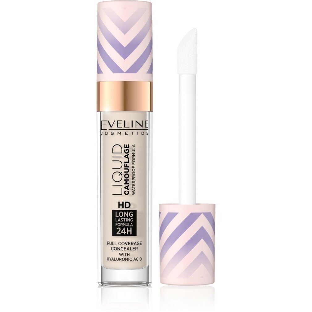 Eveline Cosmetics Lidschatten-Base Eveline Liquid Camouflage Waterproof Concealer mit Hyaluronsäure